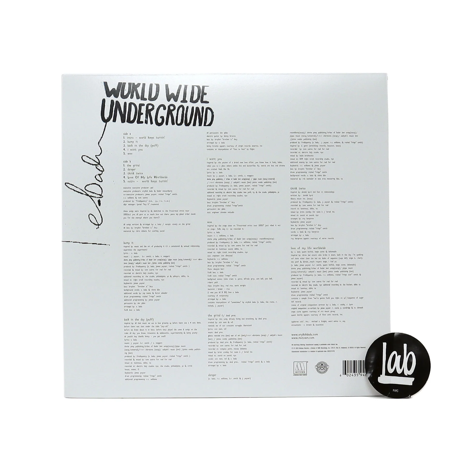 Erykah Badu: Worldwide Underground (Colored Vinyl) Vinyl LP - Image 3