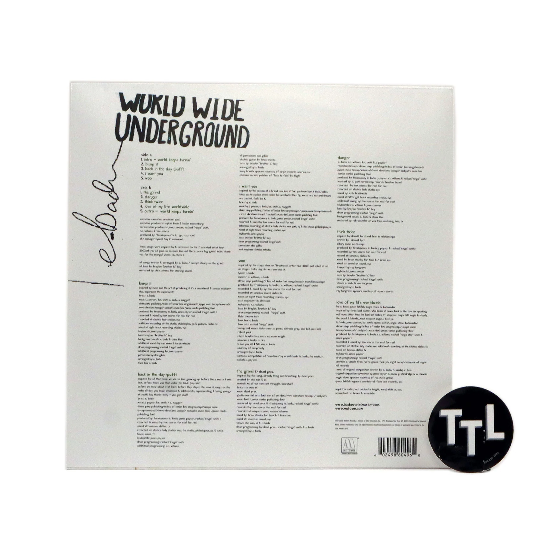 Erykah Badu: Worldwide Underground Vinyl LP - Image 2