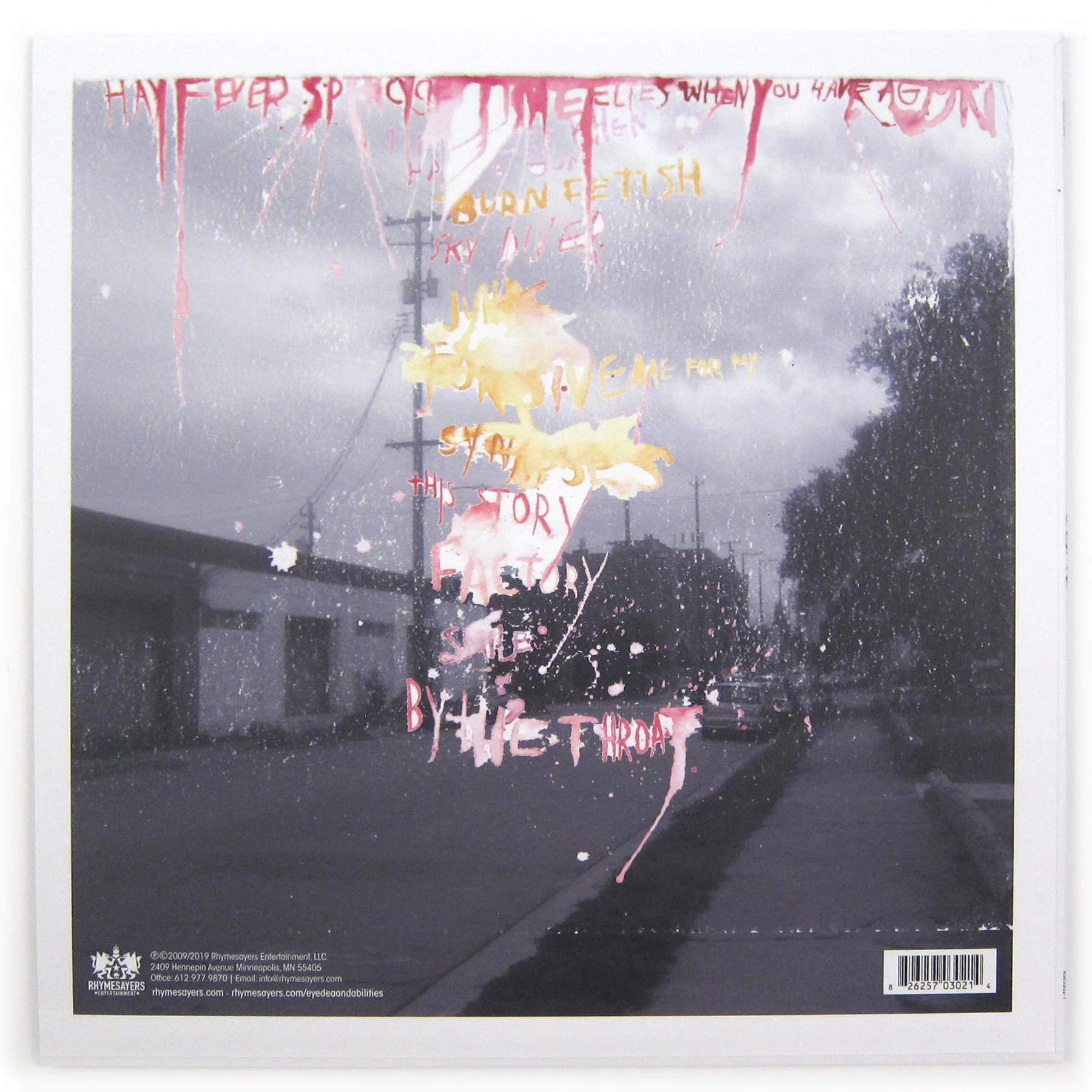 Eyedea & Abilities: By The Throat - 10 Year Anniversary Edition (Colored Vinyl) Vinyl LP - Image 3