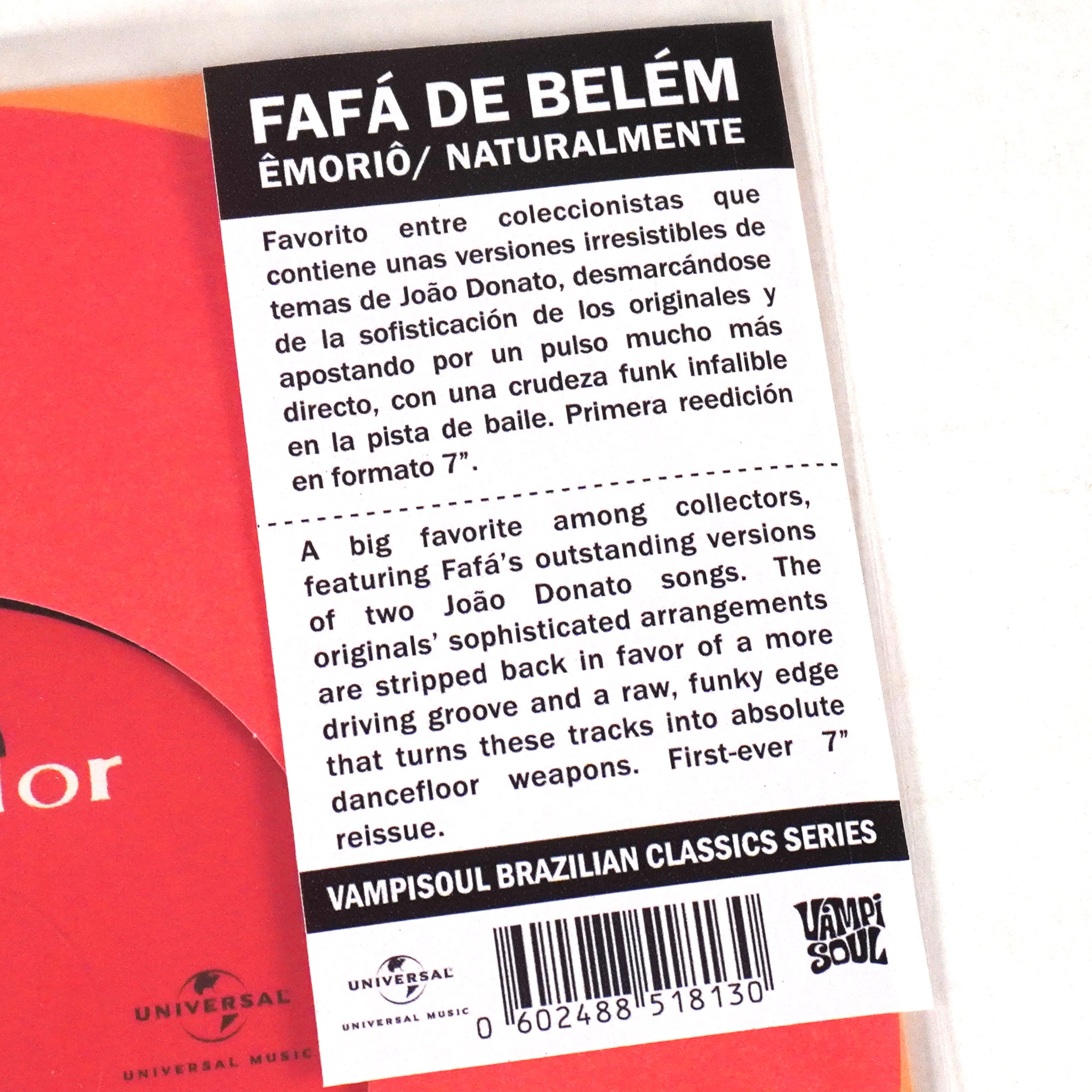 Fafa De Belem: Emorio / Naturalmente Vinyl 7" - Image 4