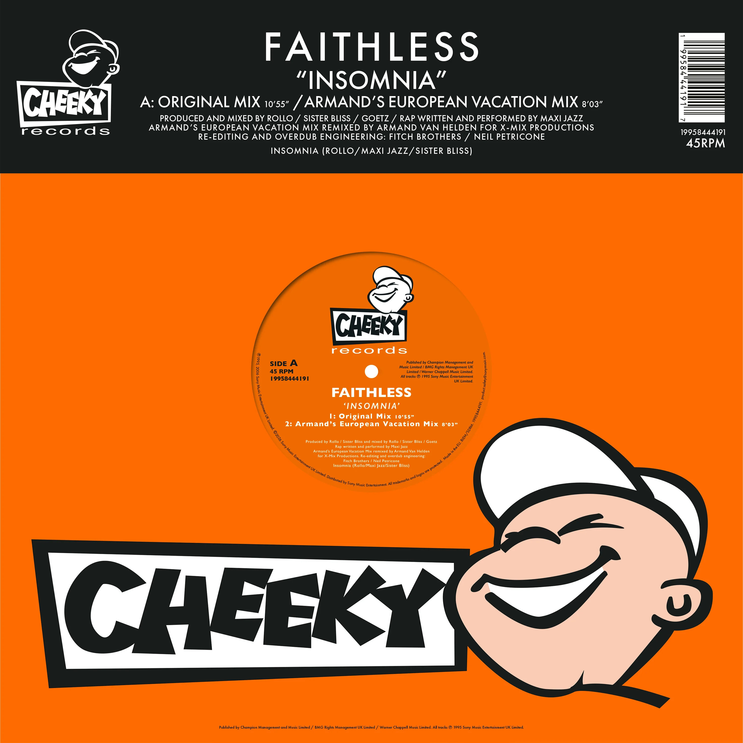Faithless: Insomnia (Import, Colored Vinyl) Vinyl 12" - Image 3