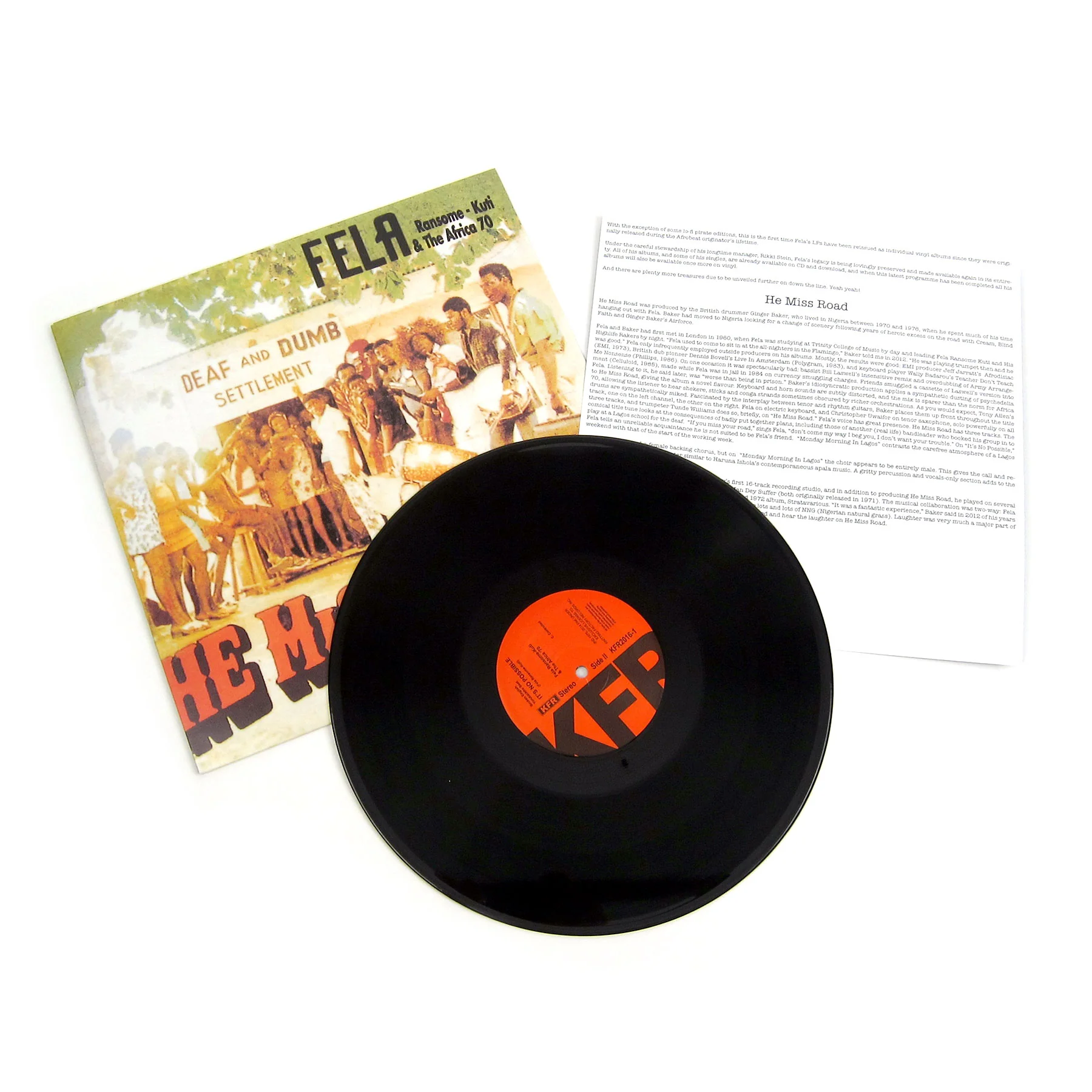 Fela Ransome Kuti & Africa 70: He Miss Road Vinyl LP - Image 2