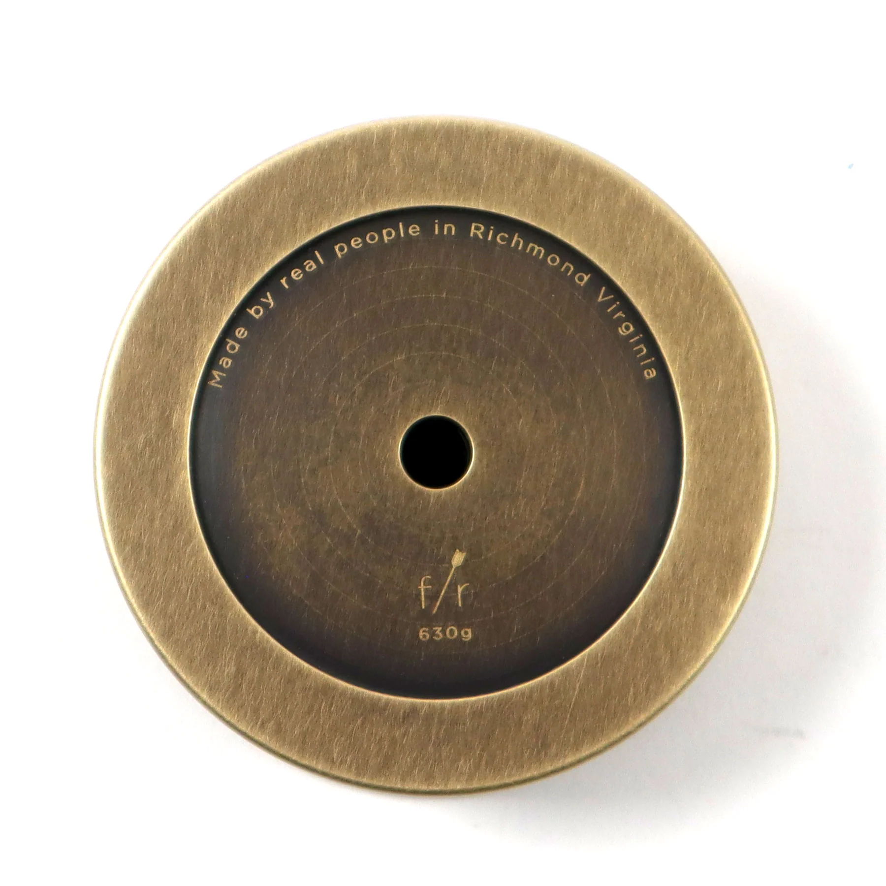 Fern & Roby: Record Weight Stabilizer w/ Integral 45 Adaptor - 630g / Brass - Image 4