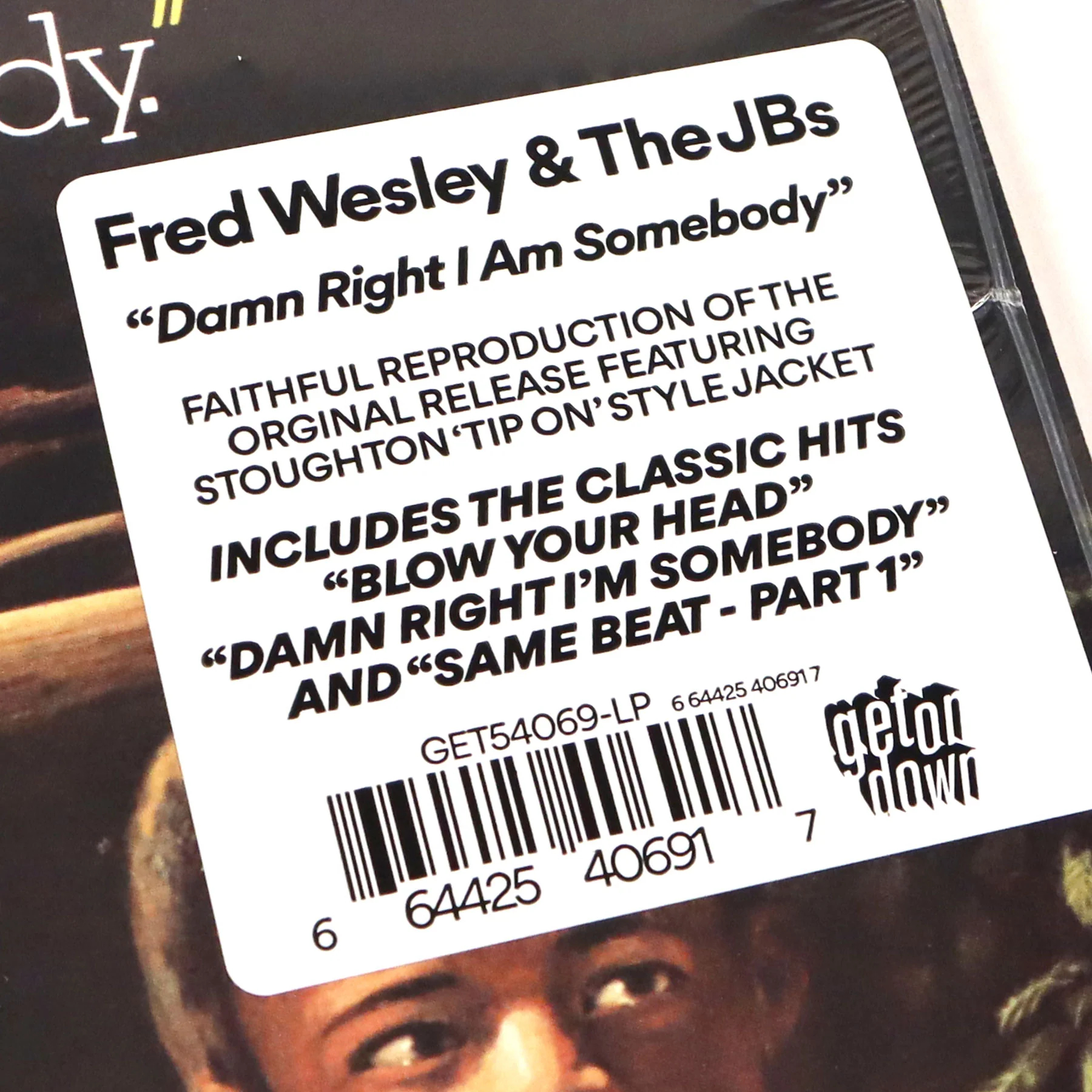 Fred Wesley & The JBs: Damn Right I Am Somebody Vinyl LP - Image 3