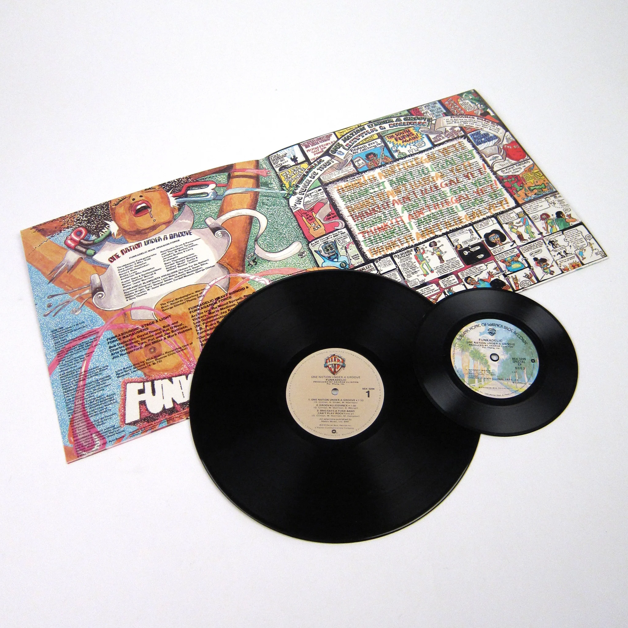 Funkadelic: One Nation Under A Groove Vinyl LP+7" - 2005 WB Pressing - Image 2