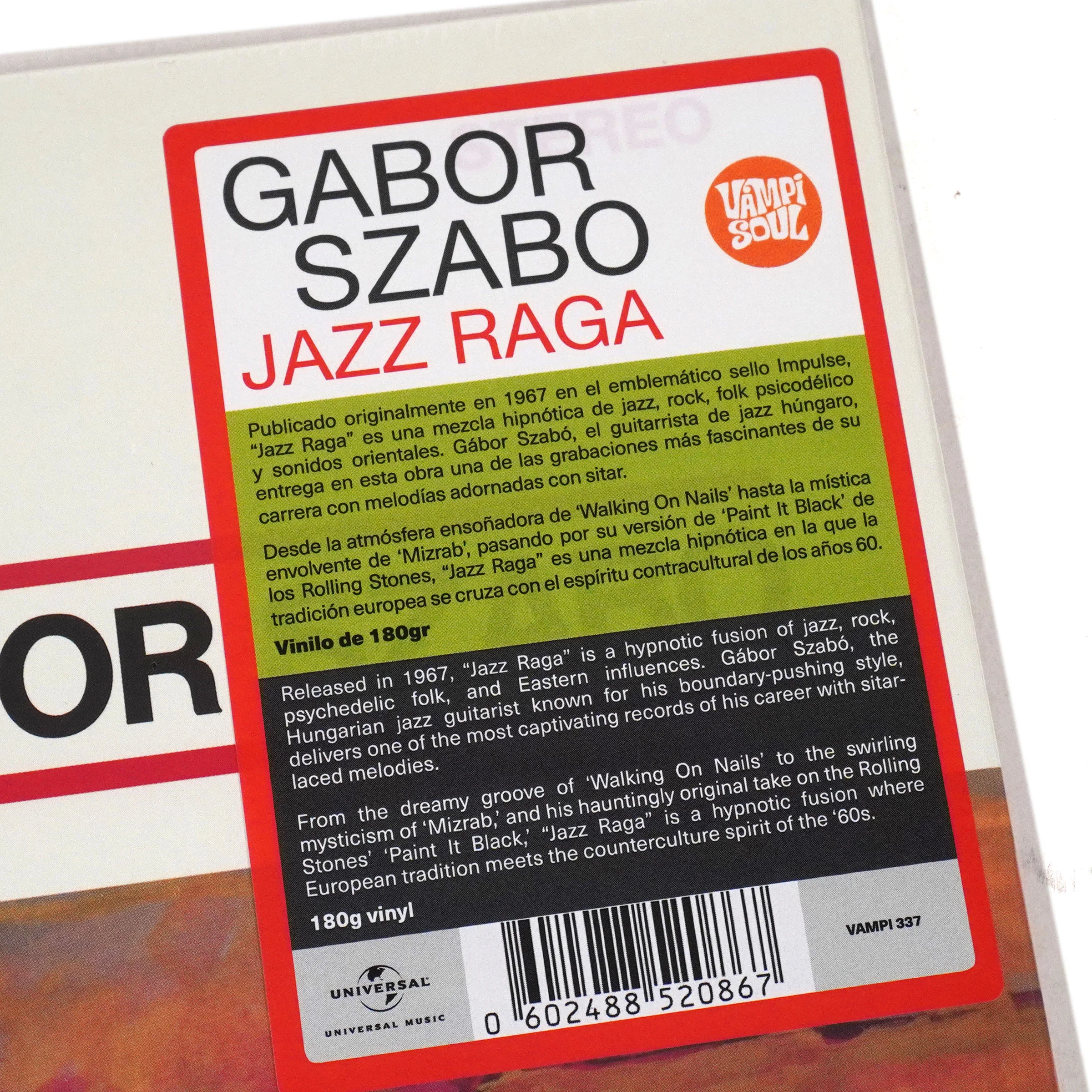 Gabor Szabo: Jazz Raga Vinyl LP - Image 4