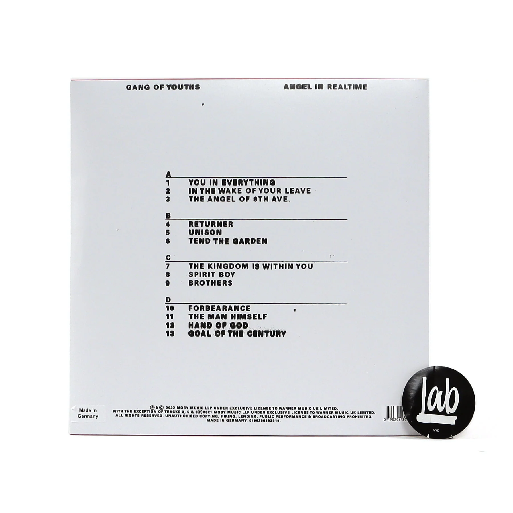 Gang Of Youths: Angel In Realtime (Indie Exclusive Colored Vinyl) Vinyl 2LP - Image 3