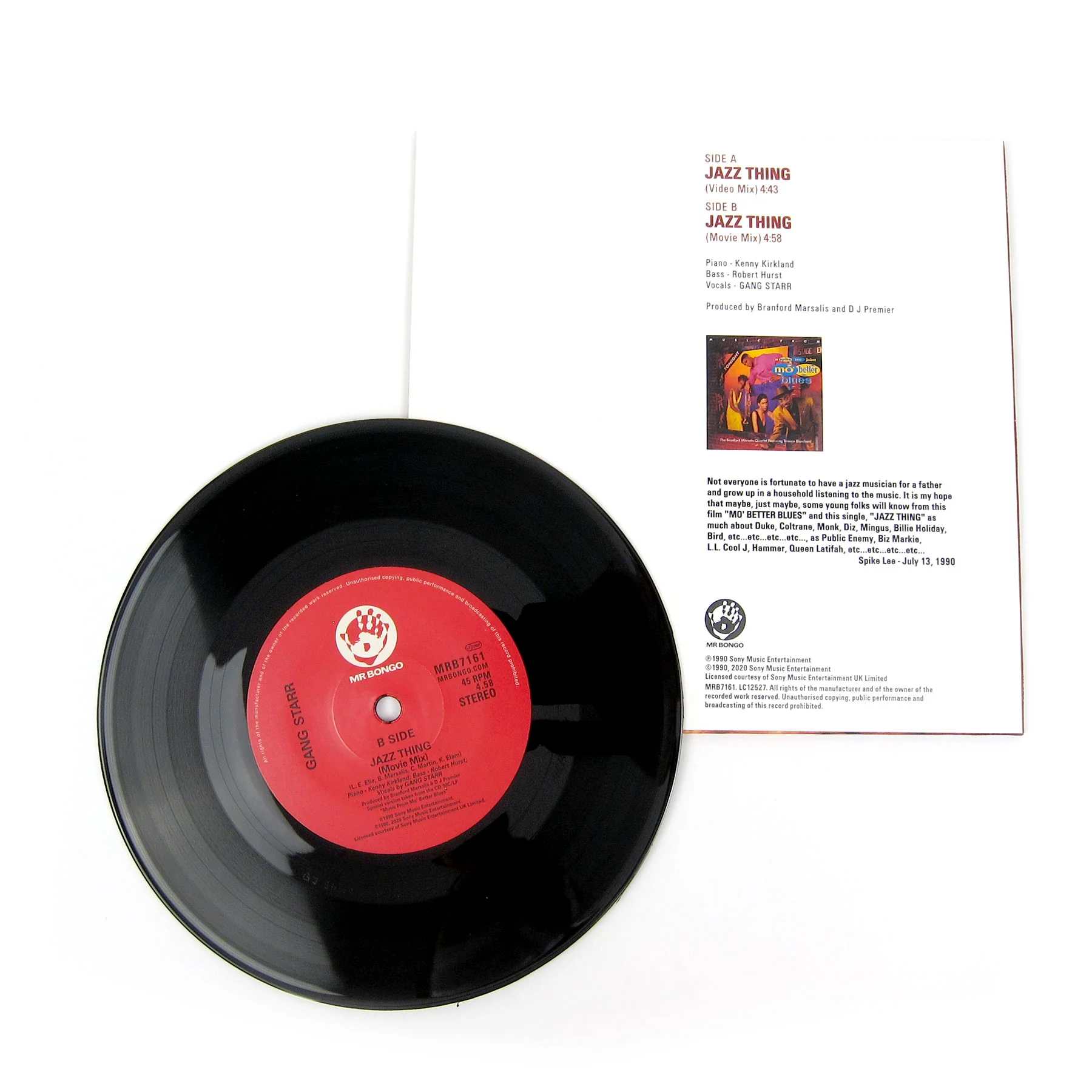 Gang Starr: Jazz Thing Vinyl 7" - Image 2