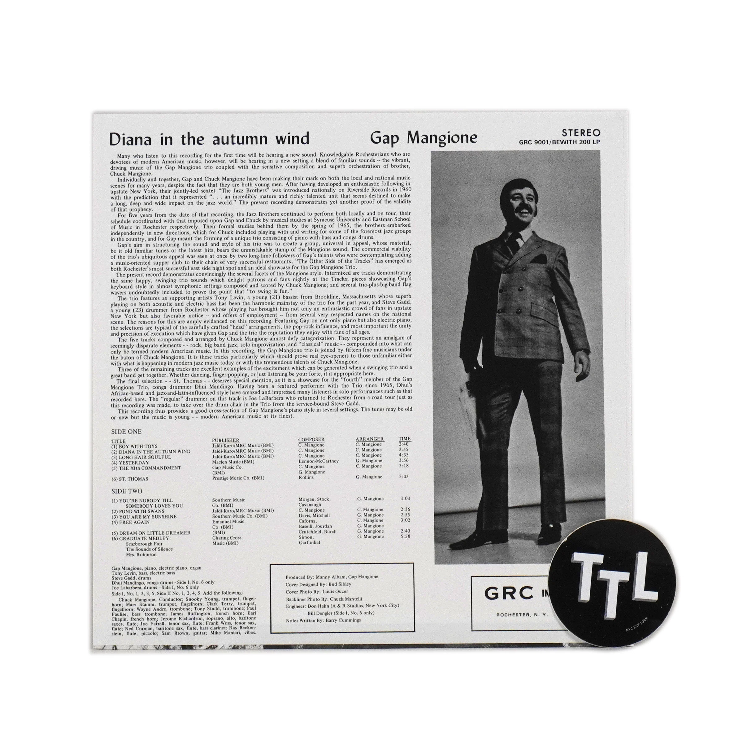 Gap Mangione: Diana In The Autumn Wind Vinyl LP - Image 3
