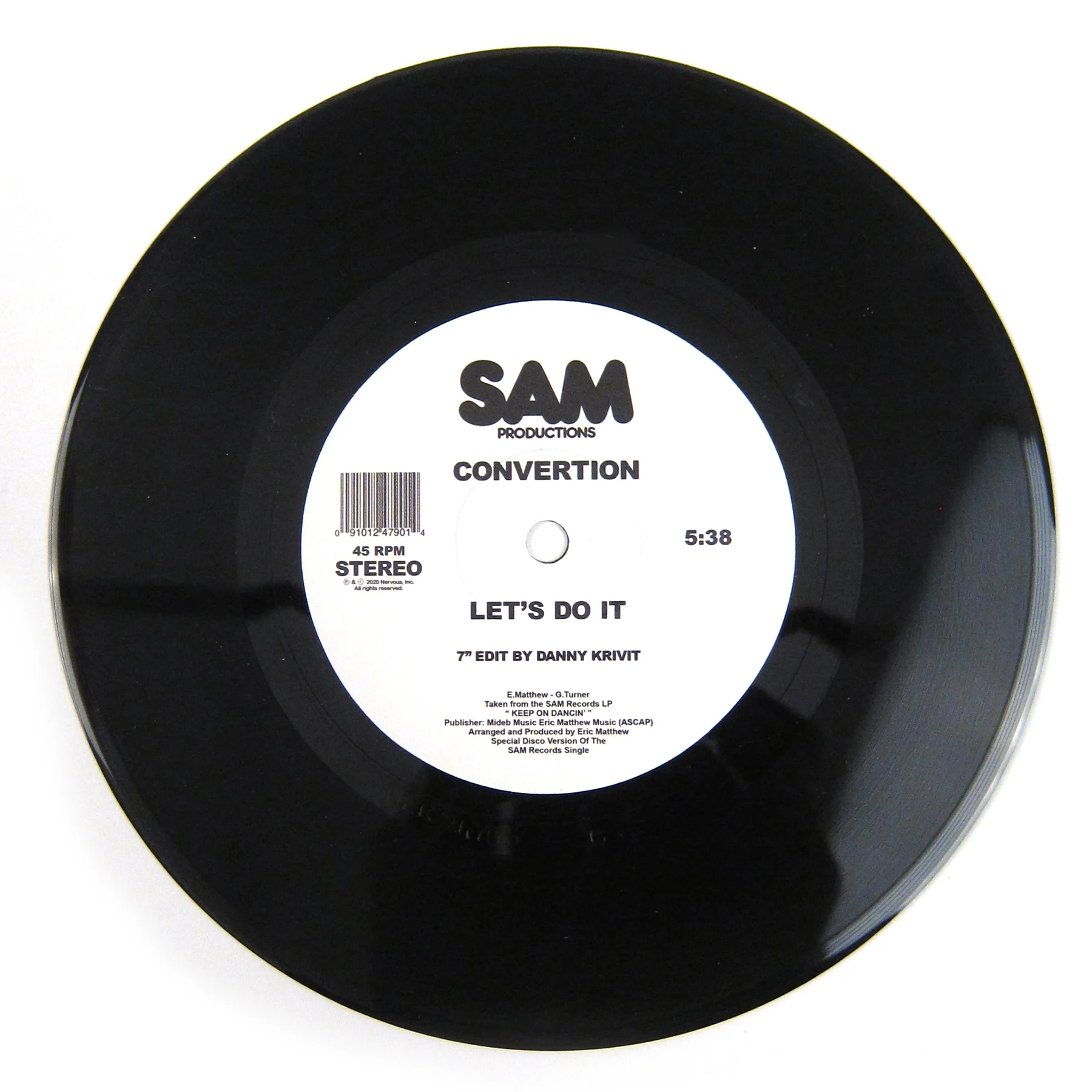 Gary's Gang / Convertion: Let's Lovedance Tonight / Let's Do It (Danny Krivit Re-Edits) Vinyl 7" - Image 2