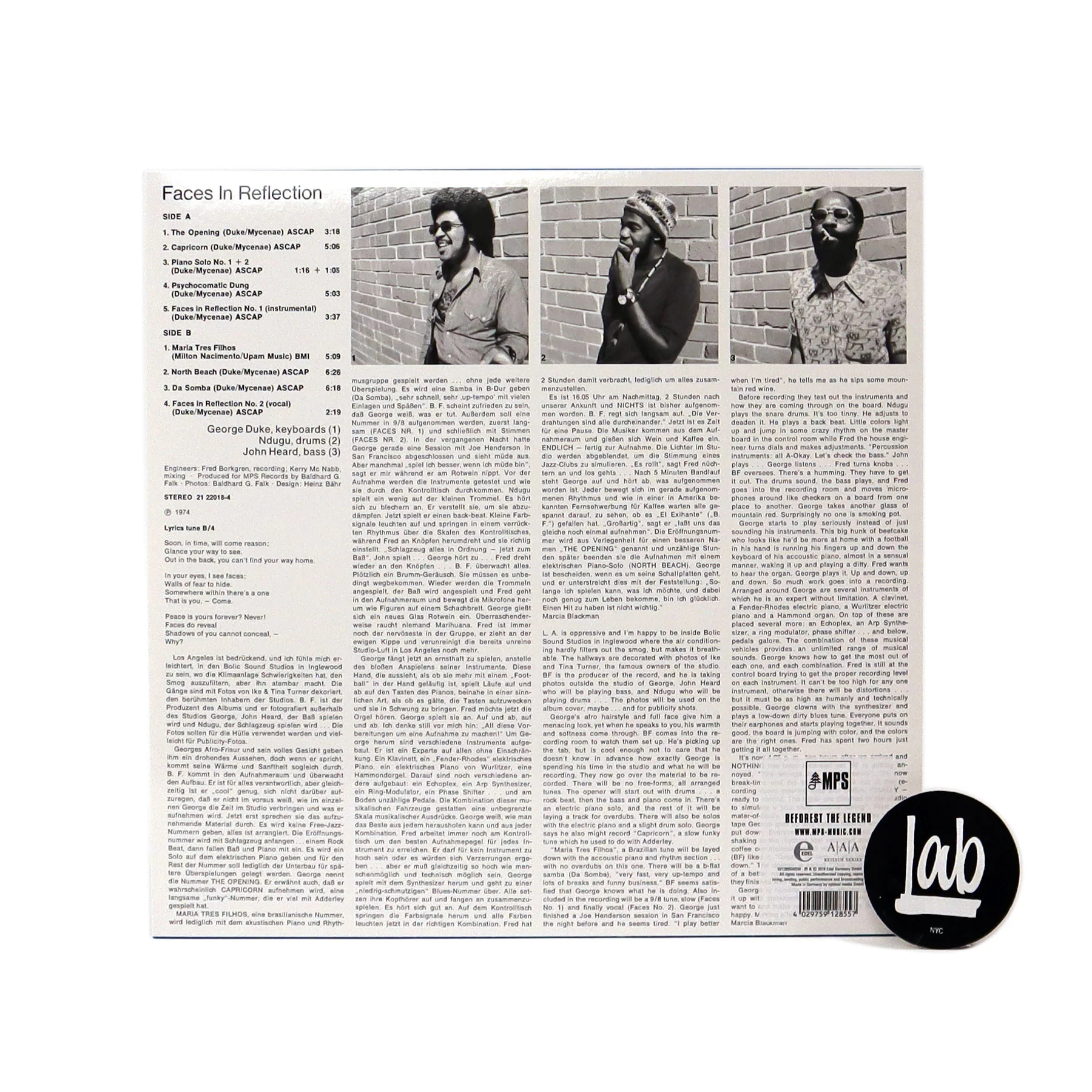 George Duke: Faces In Reflection (180g) Vinyl LP - Image 3
