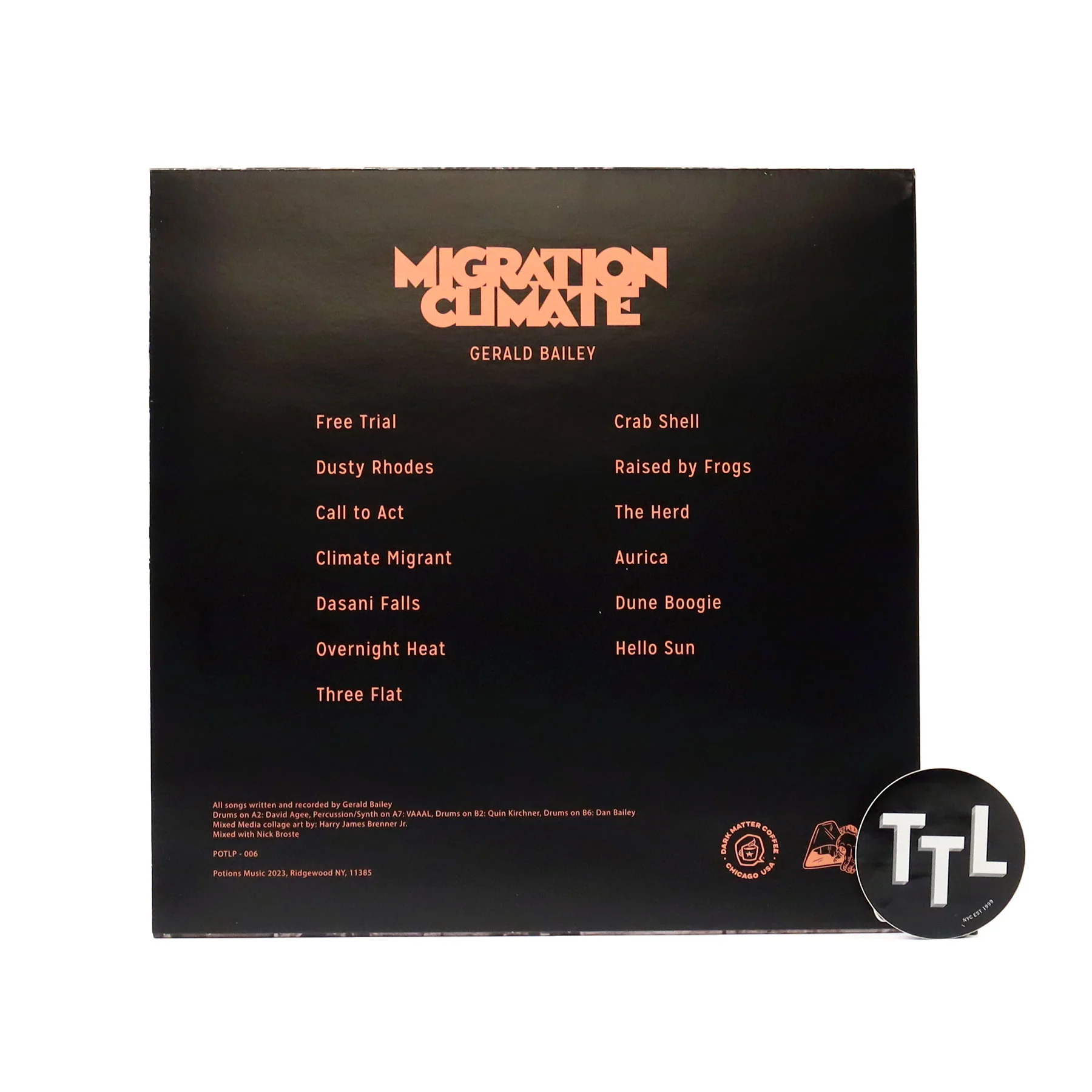 Gerald Bailey: Migration Climate Vinyl LP - Image 2
