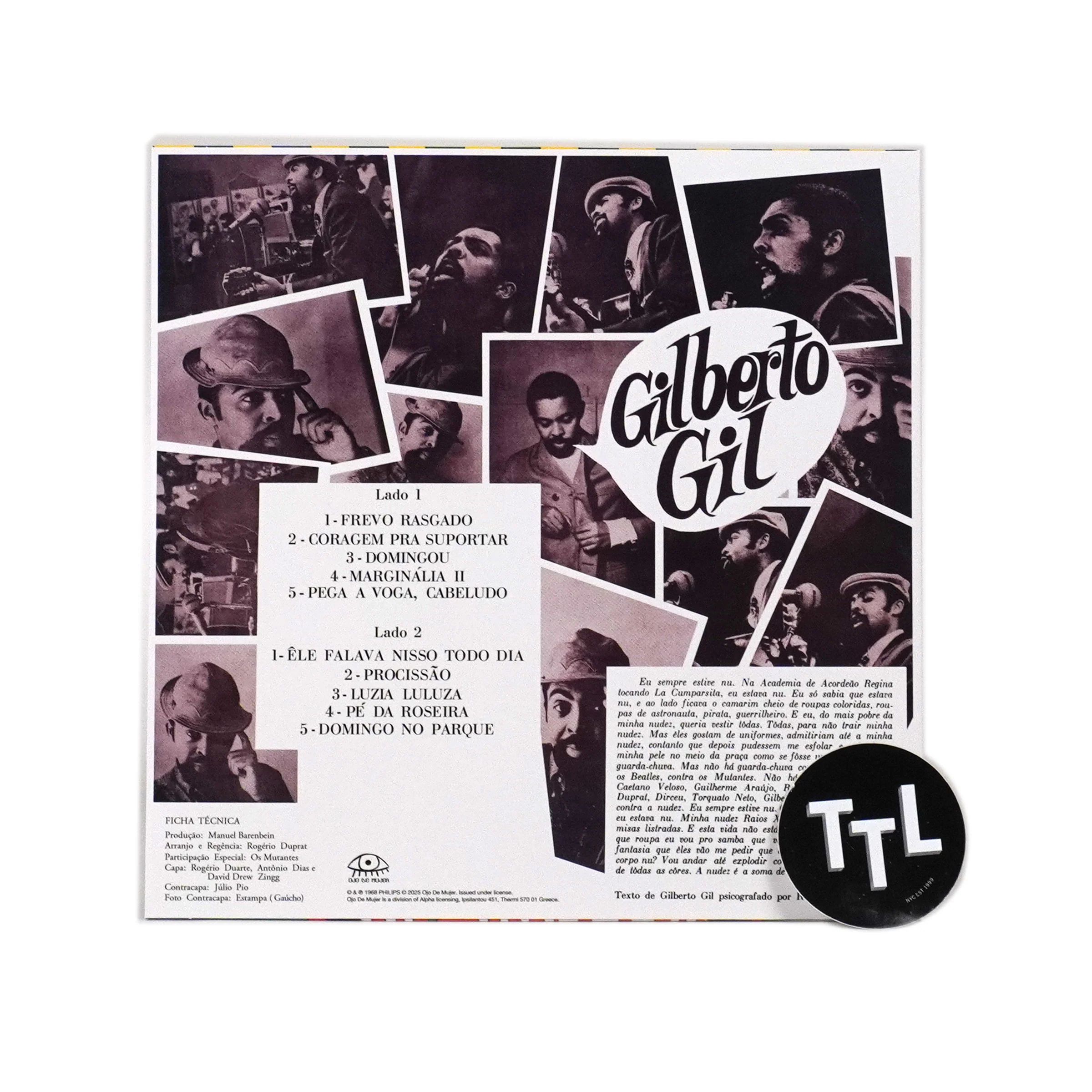 Gilberto Gil: Gilberto Gil With Os Mutantes (Colored Vinyl) Vinyl LP - Image 3