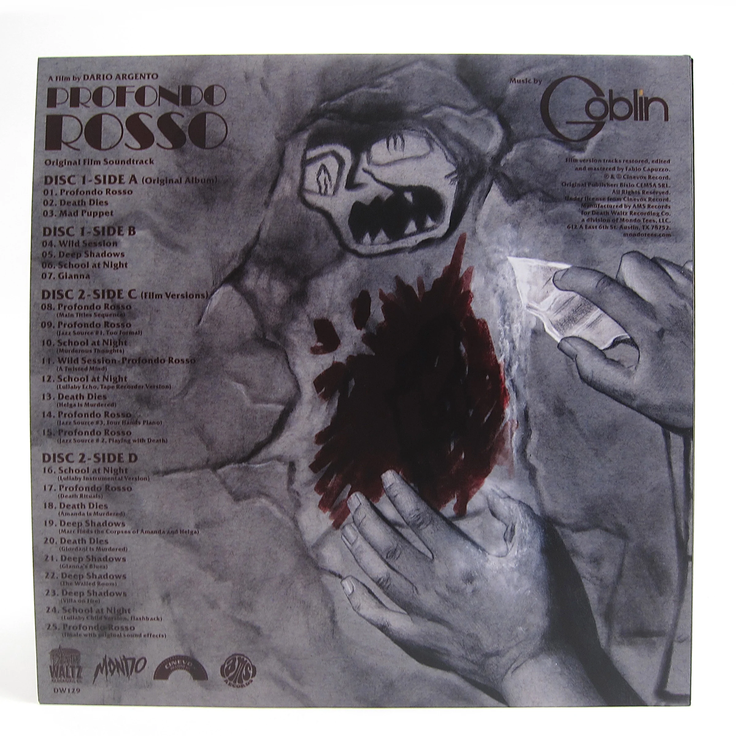 Goblin: Profondo Rosso (Colored Vinyl) Vinyl 2LP - Image 3