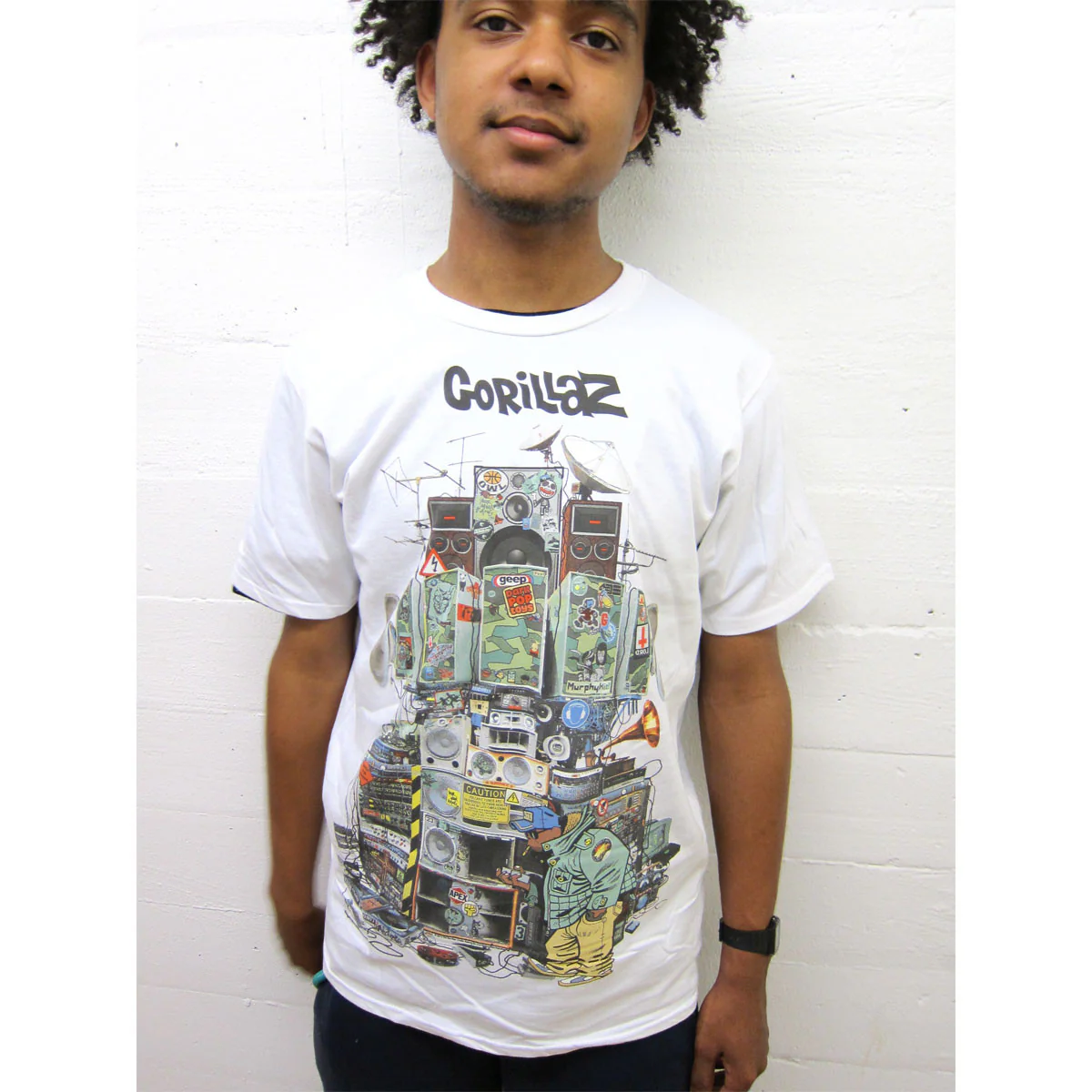 Gorillaz: Multi Boomboxes Shirt - White - Image 3