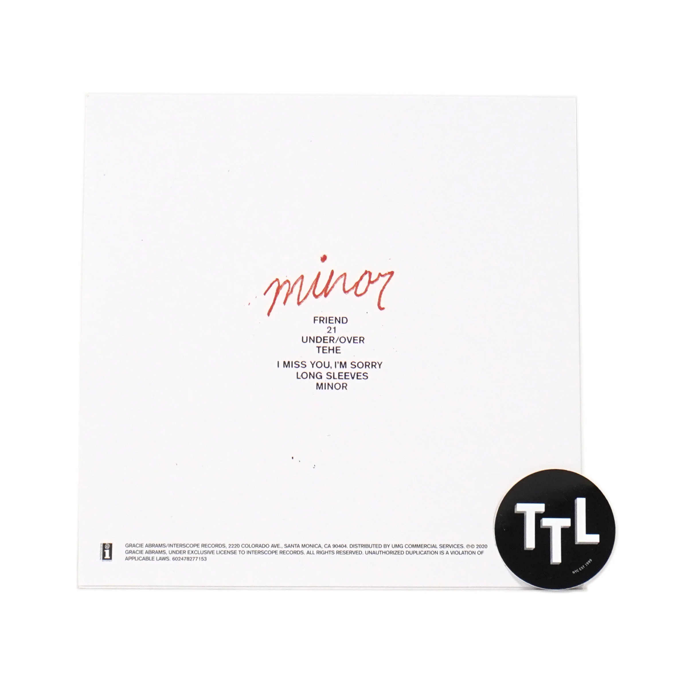 Gracie Abrams: Minor - 5th Anniversary Edition Vinyl 12" - Image 3
