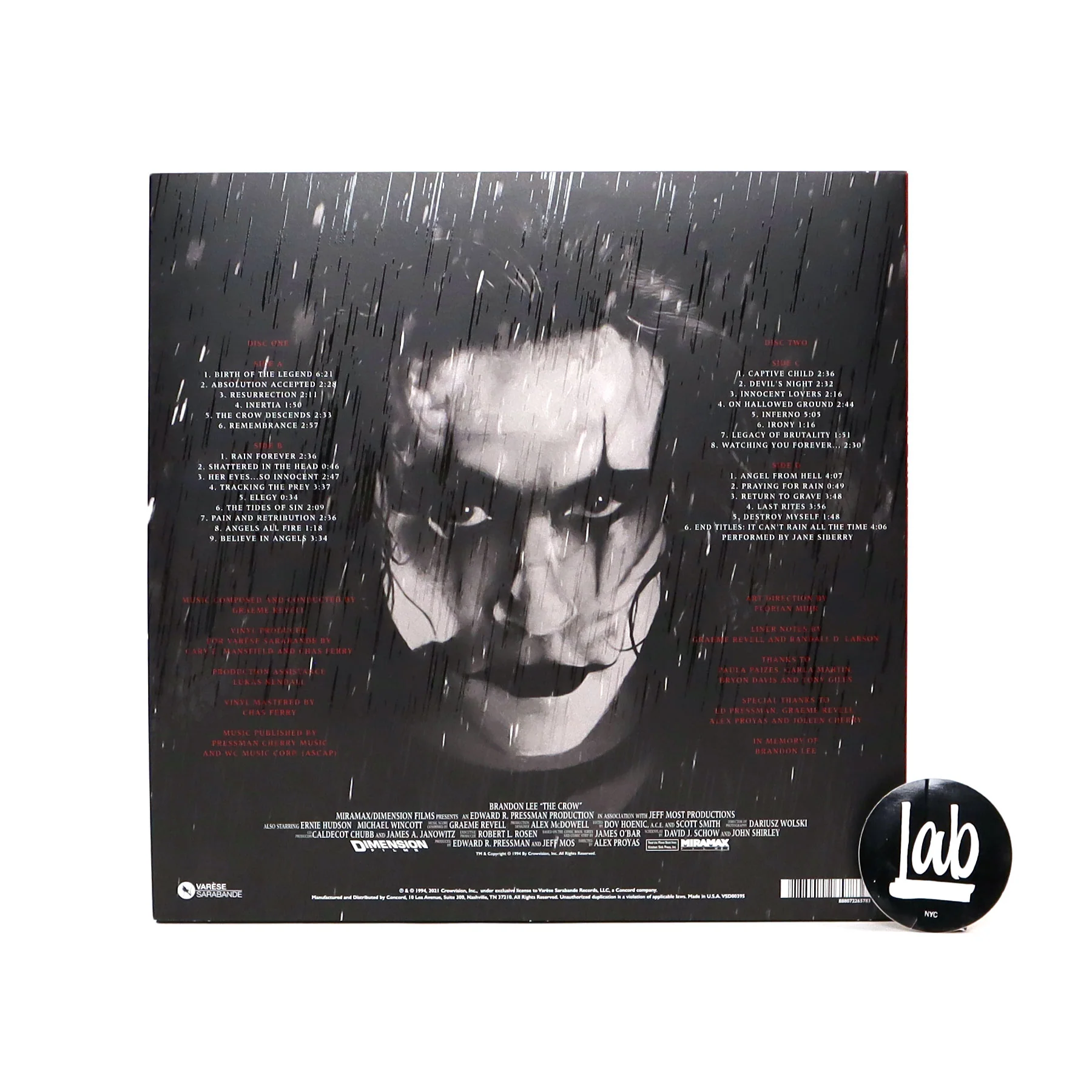Graeme Revell: The Crow Original Score Deluxe Edition Vinyl 2LP - Image 3