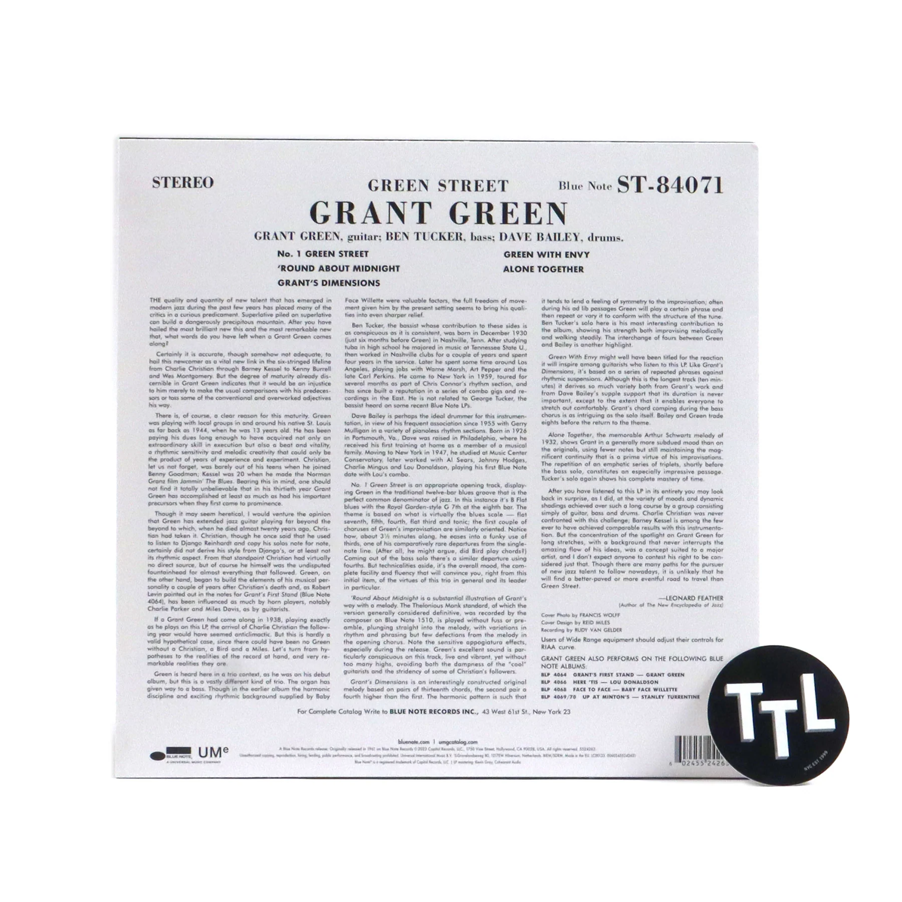 Grant Green: Green Street (180g) Vinyl LP - Image 2
