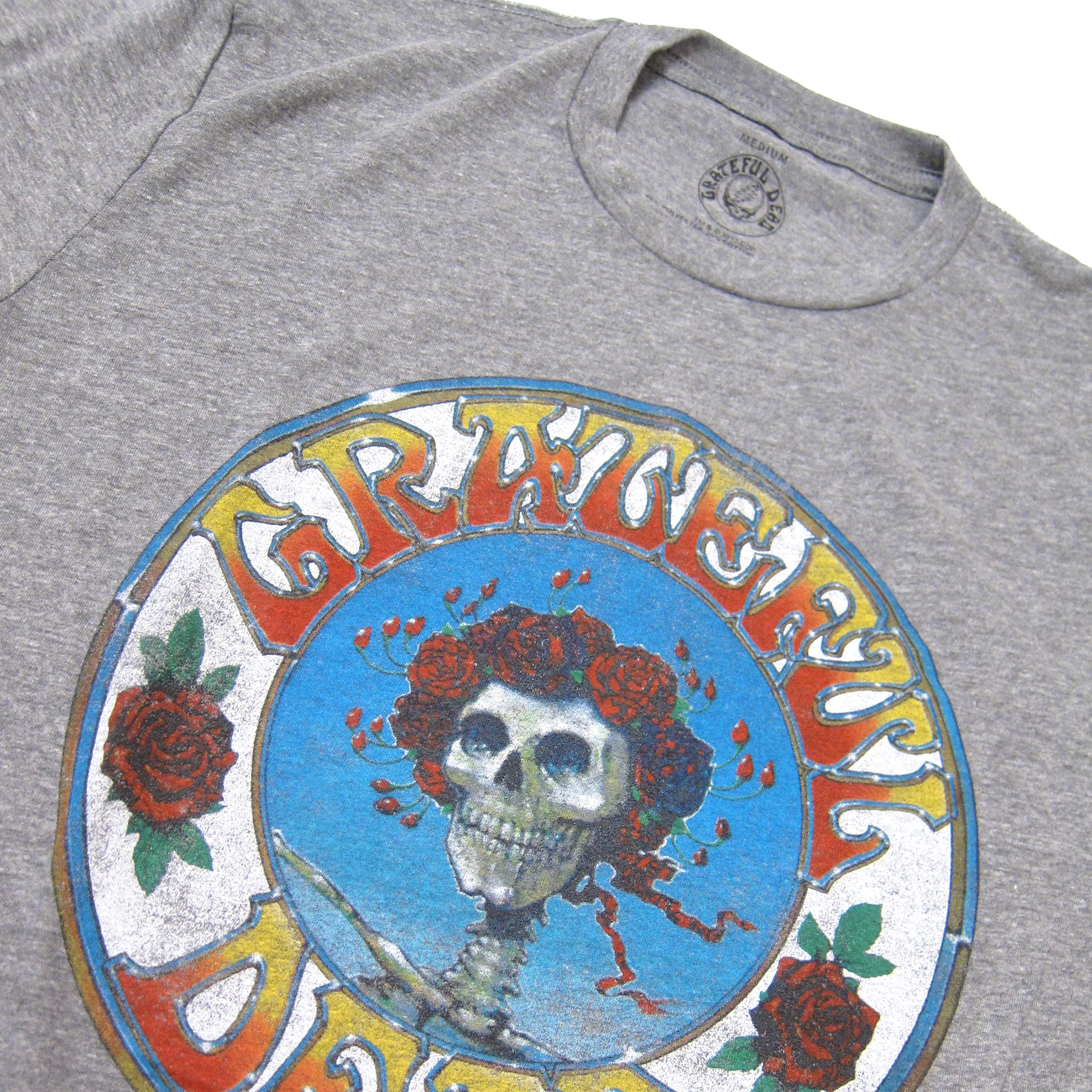 Grateful Dead: Skull & Roses Distressed Shirt - Grey - Image 2