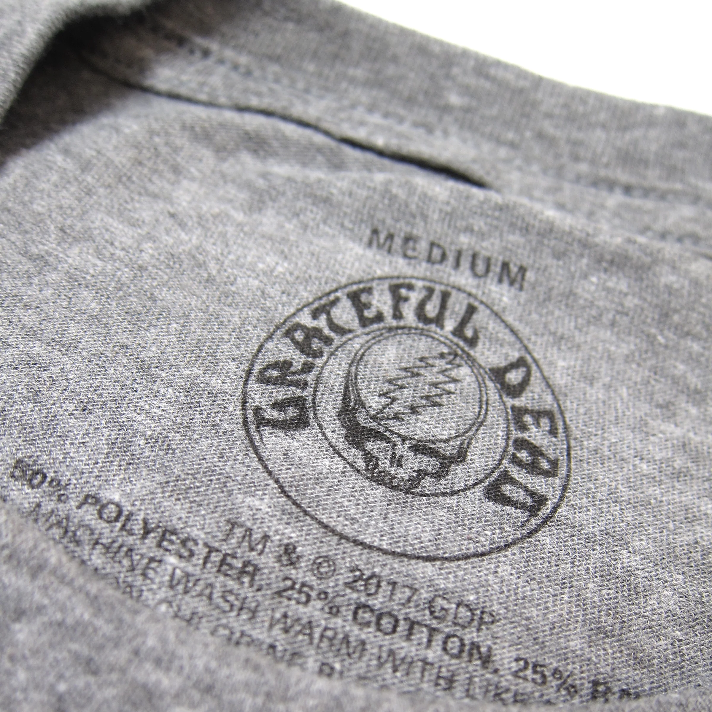 Grateful Dead: Skull & Roses Distressed Shirt - Grey - Image 3
