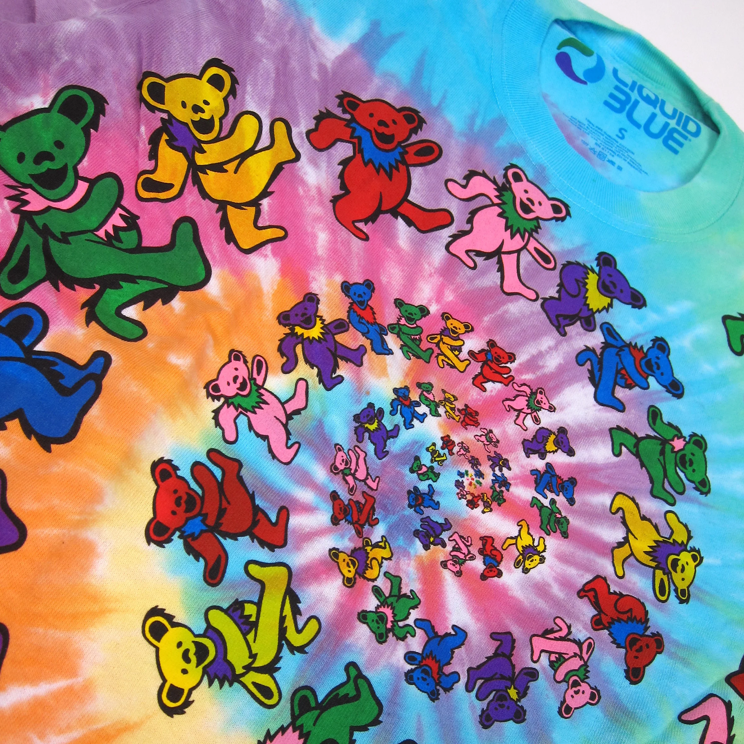Grateful Dead: Spiral Bears Shirt - Tie Dye - Image 3