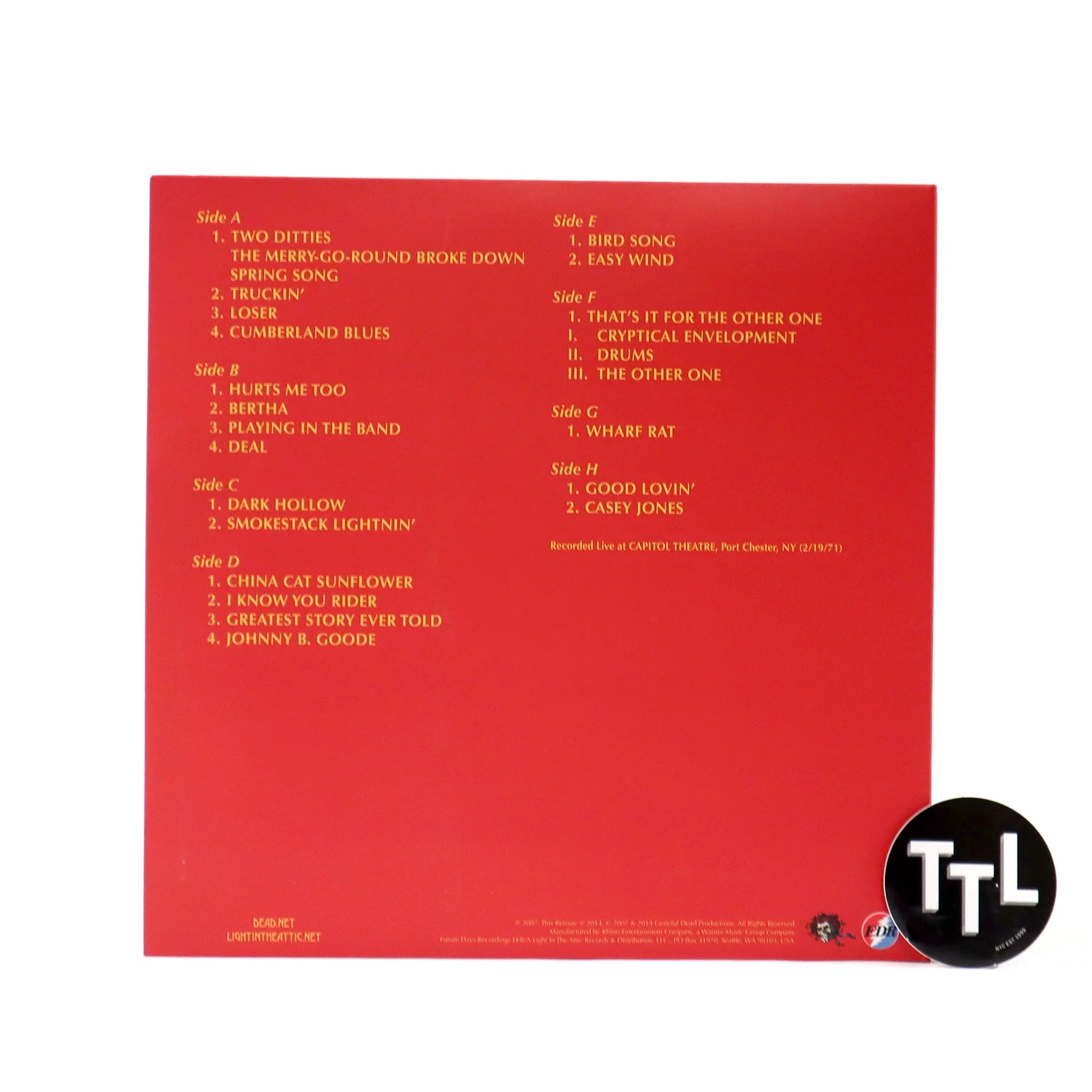 Grateful Dead: Three From The Vault Vinyl 4LP - Image 3