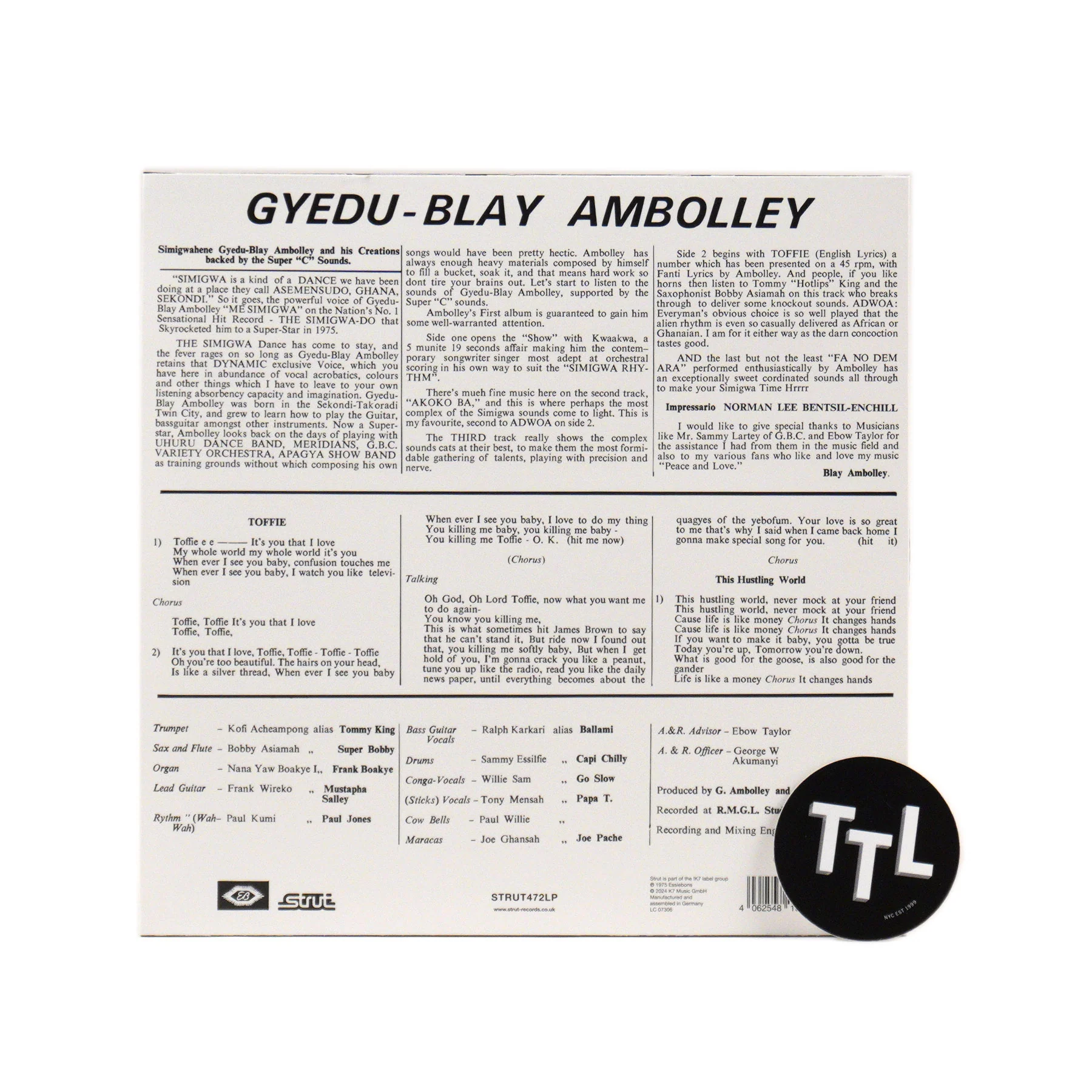 Gyedu-Blay Ambolley: Simigwa Vinyl LP - Image 3