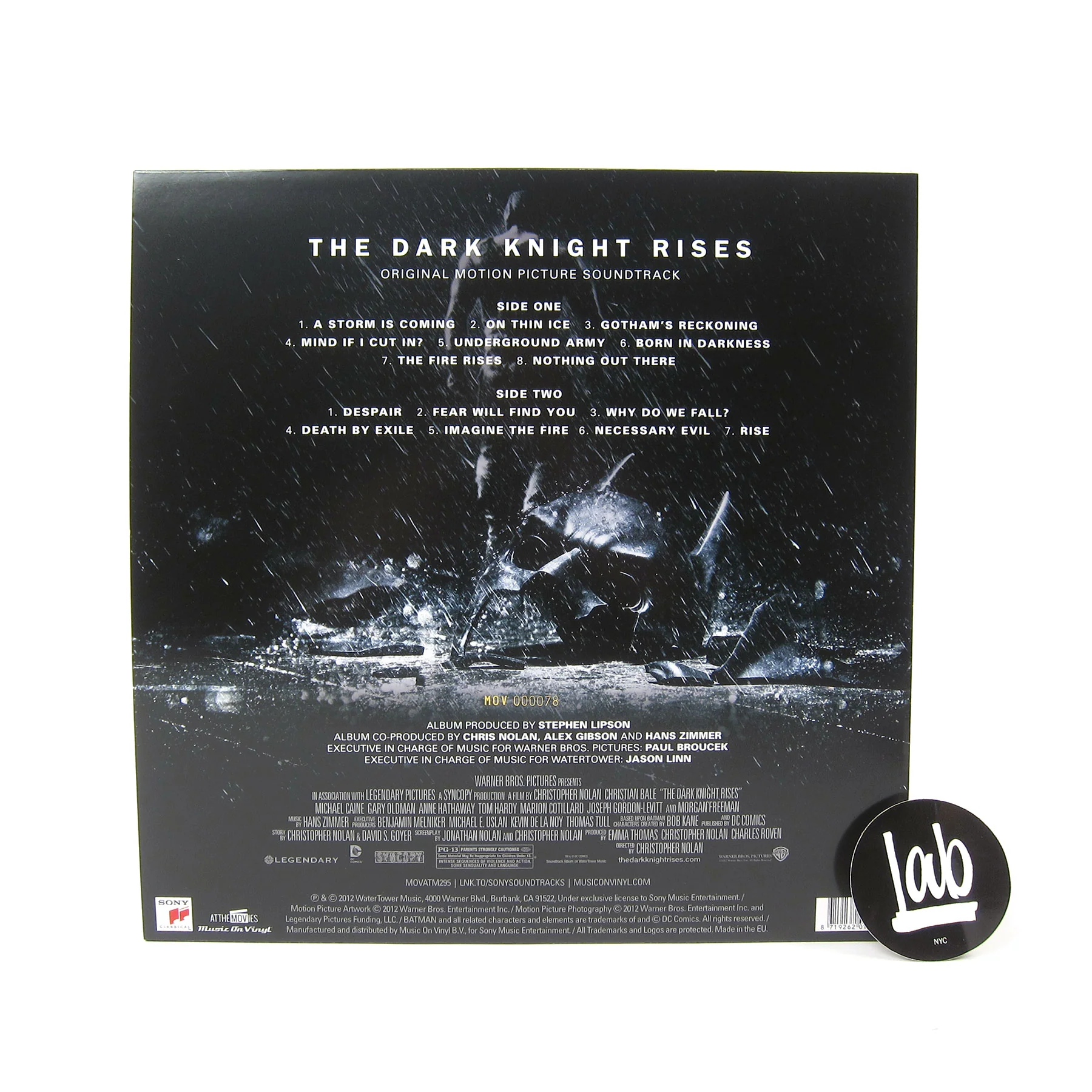 Hans Zimmer: The Dark Knight Rises Original Soundtrack (180g, Colored Vinyl) Vinyl LP - Image 3