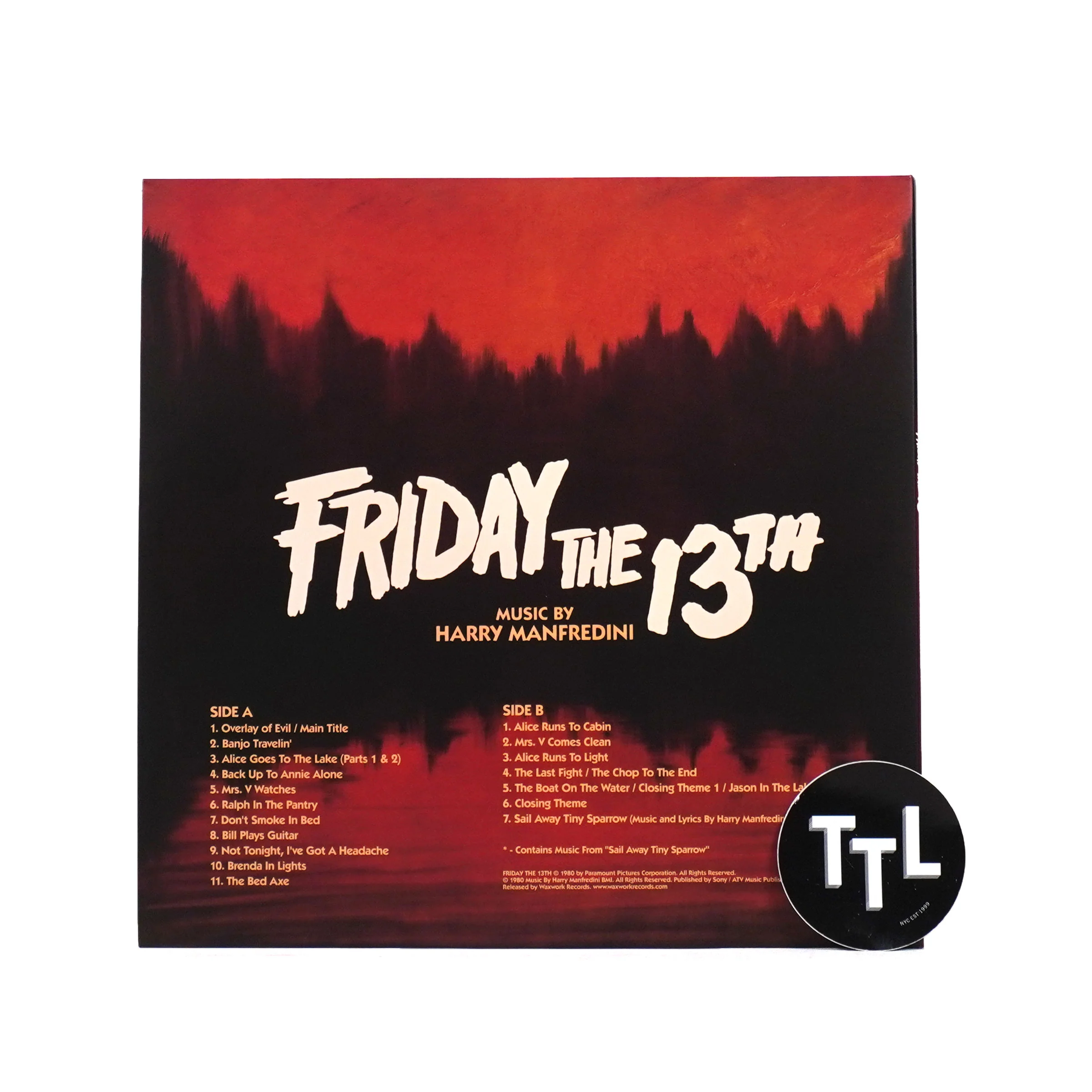 Harry Manfredini: Friday The 13th Part 1 (Colored Vinyl) Vinyl LP - Image 3