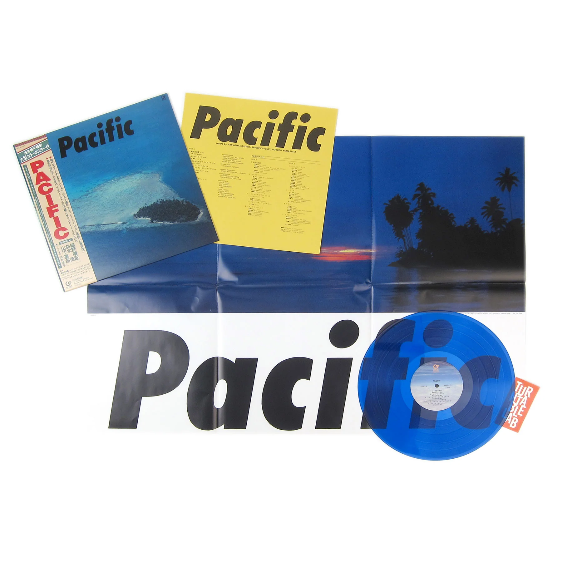 Haruomi Hosono, Shigeru Suzuki, Tatsuro Yamashita: Pacific (Japan Import, Blue Colored Vinyl) Vinyl LP - Image 2