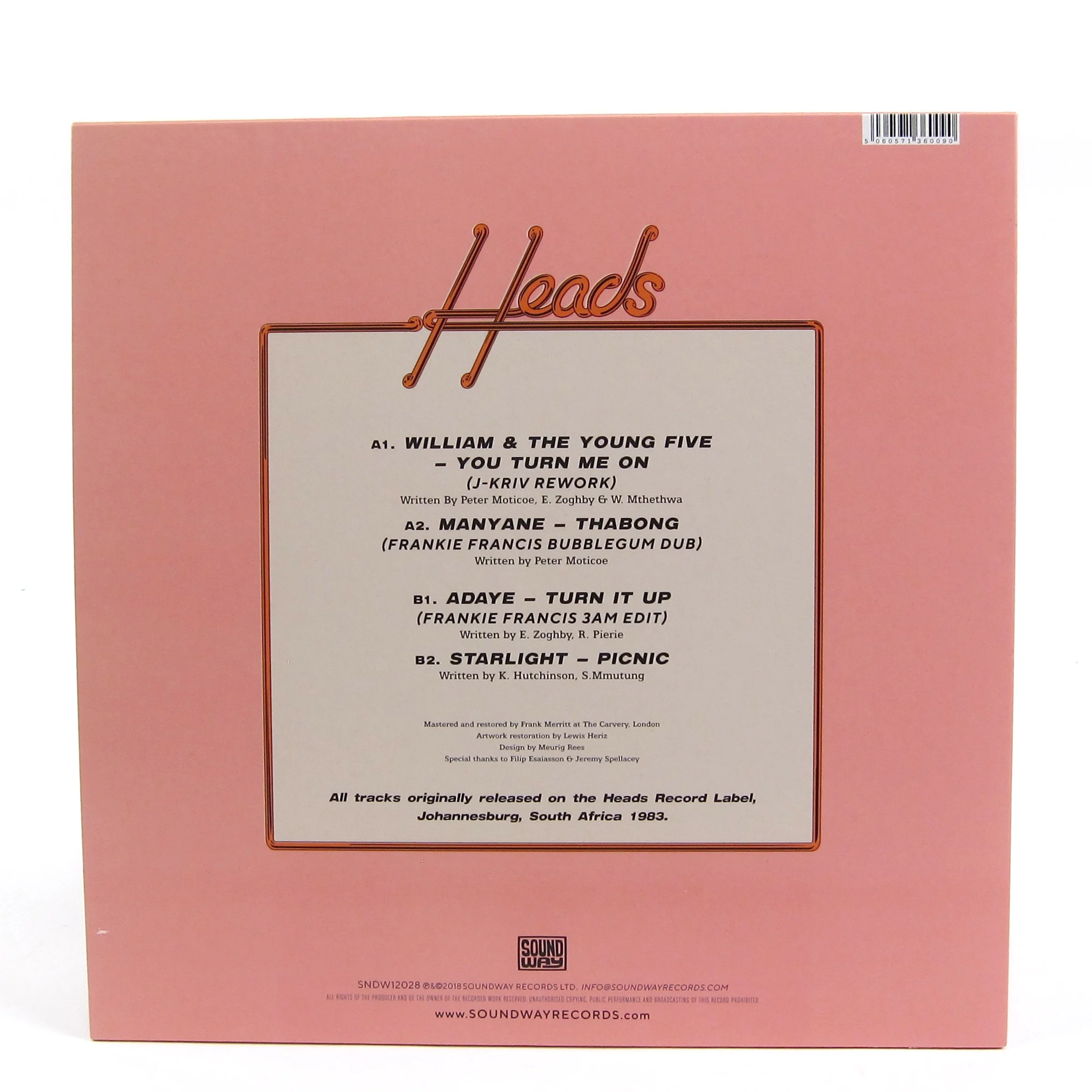 Heads Records: South African Disco Dub Edits Vinyl 12" - Image 2