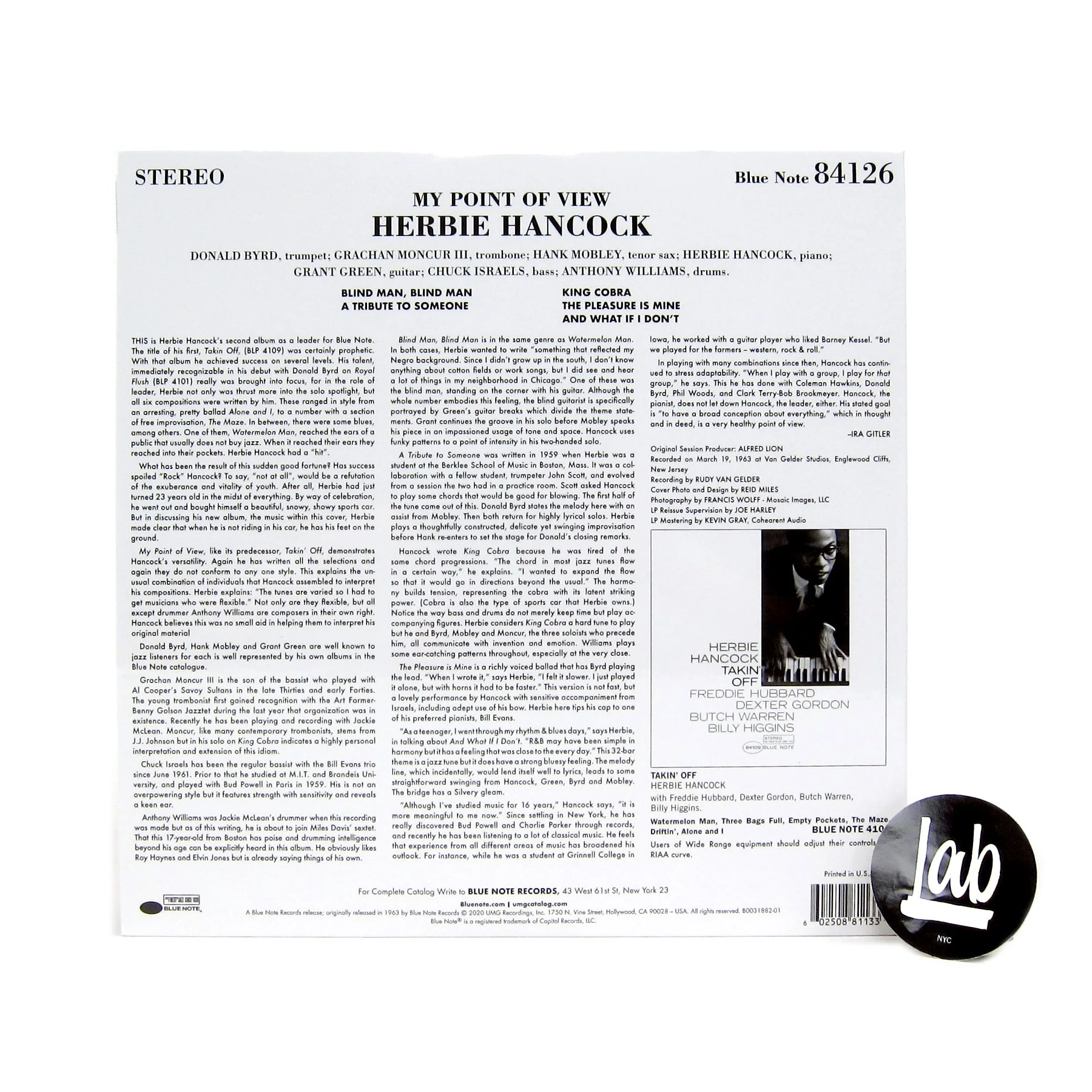 Herbie Hancock: My Point Of View (Tone Poet 180g) Vinyl LP - Image 3
