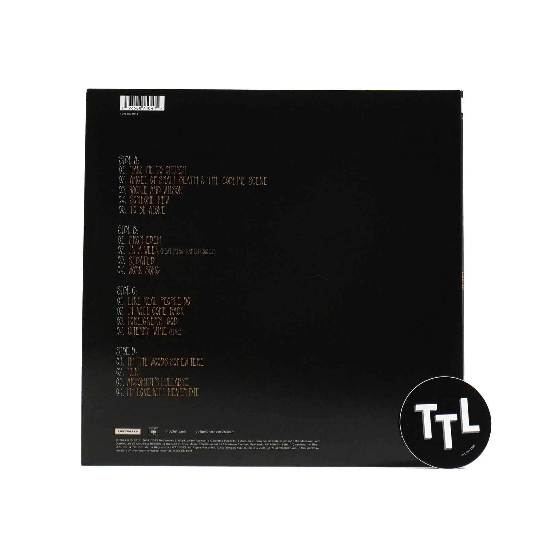 Hozier: Hozier - 10th Anniversary Edition (Colored Vinyl) Vinyl 2LP - Image 3