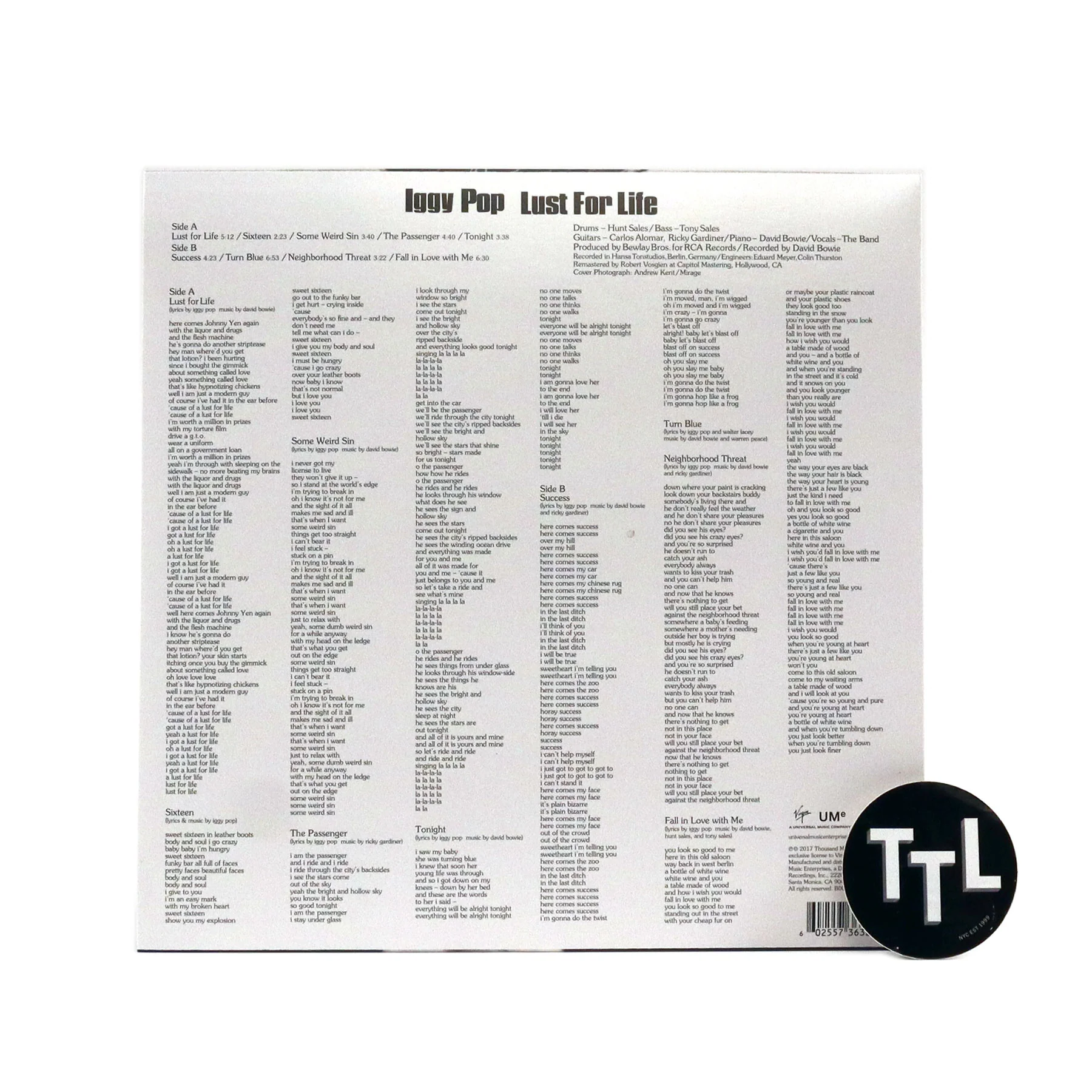 Iggy Pop: Lust For Life Vinyl LP - Image 2