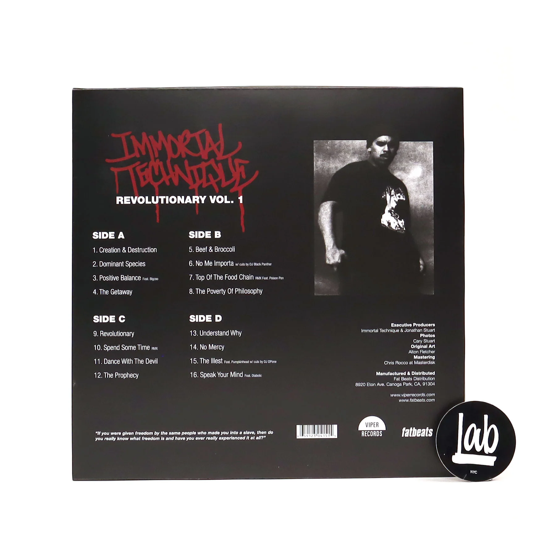 Immortal Technique: Revolutionary Vol.1 Vinyl 2LP - Image 2