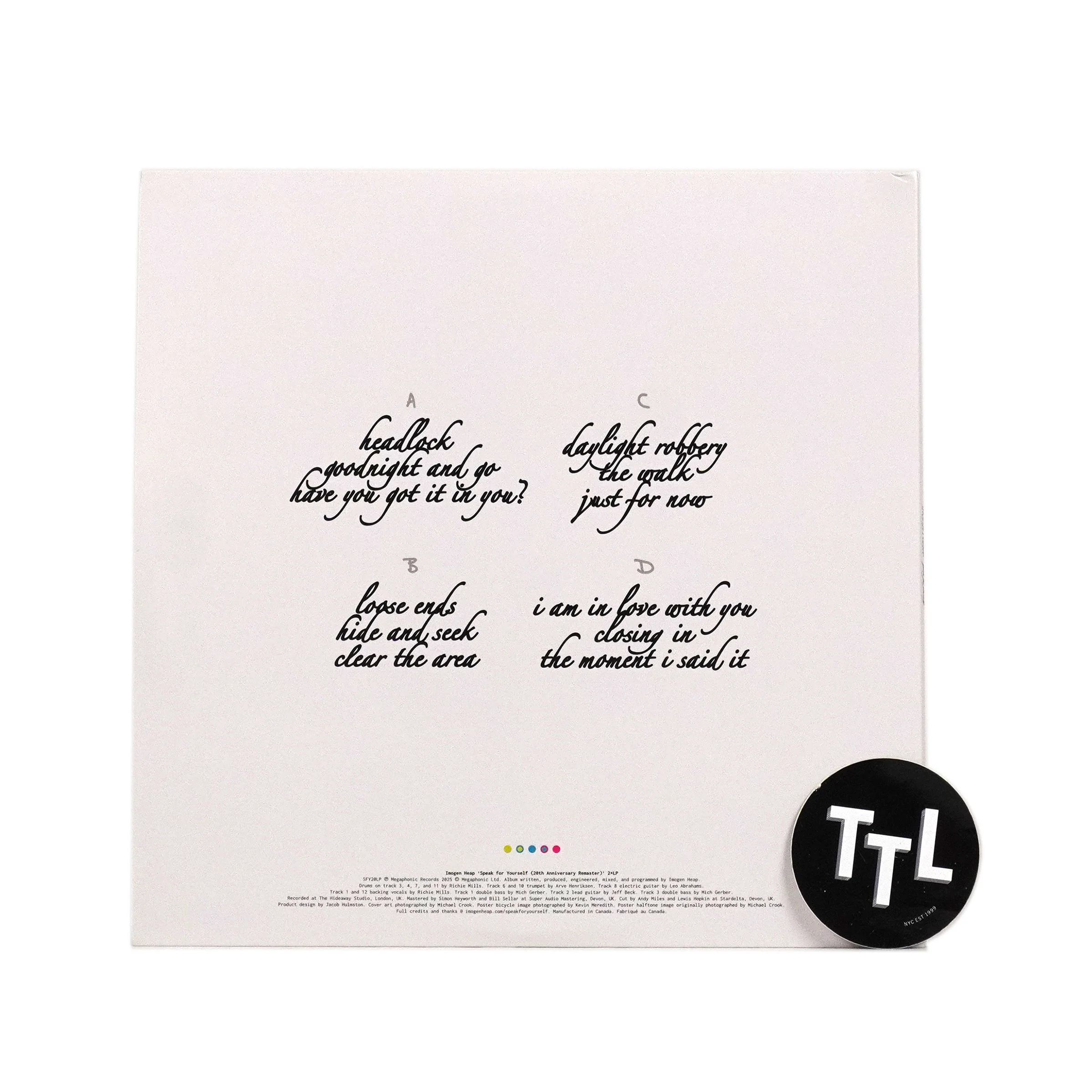 Imogen Heap: Speak For Yourself (180g) Vinyl 2LP - Image 3