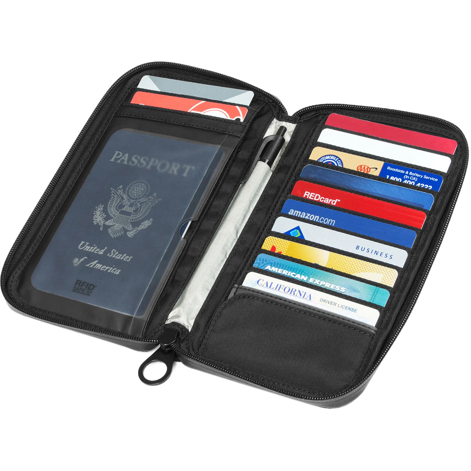 Incase: Travel Passport Zip Wallet - Diamond Wire Black (CL90022) - Image 3