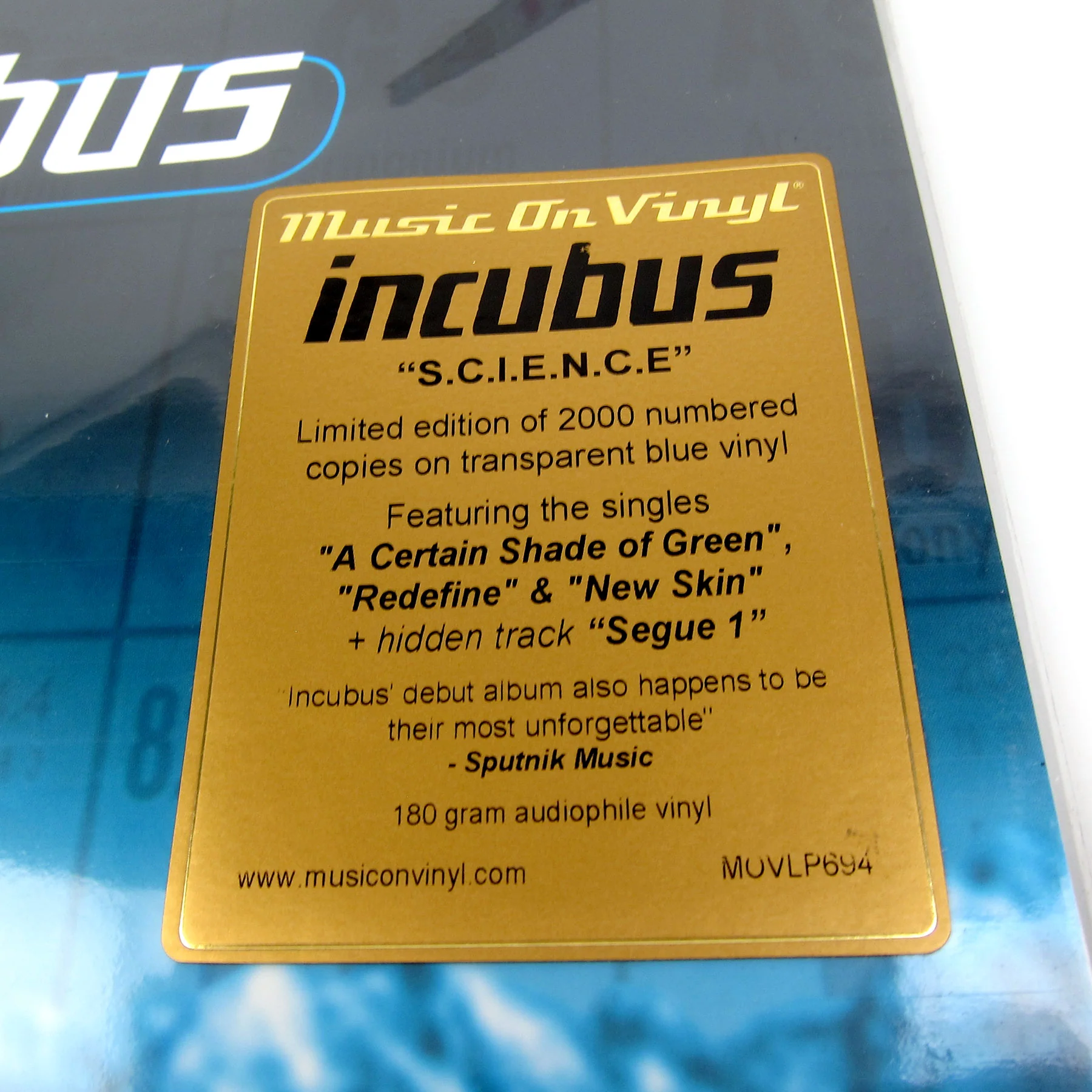 Incubus: Science (Music On Vinyl 180g, Colored Vinyl) Vinyl 2LP - Image 3