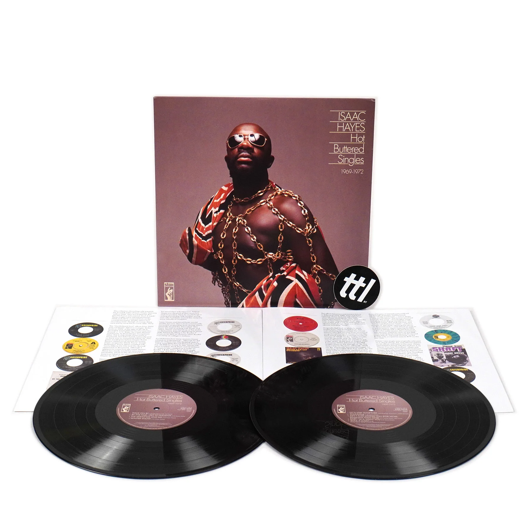 Isaac Hayes: Hot Buttered Singles 1969-72 (UK Import) Vinyl 2LP - Image 2