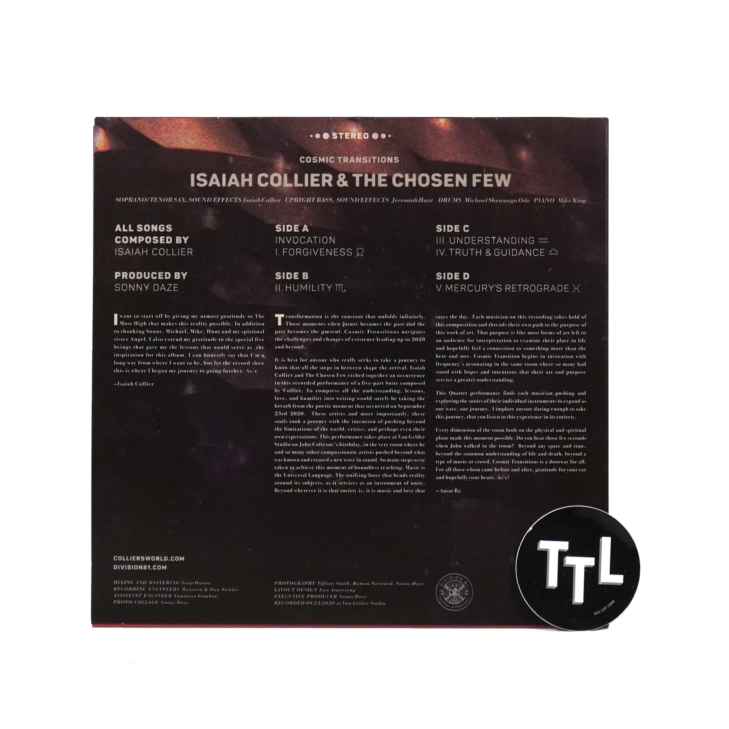 Isaiah Collier & The Chosen Few: Cosmic Transitions (Colored Vinyl) Vinyl 2LP - Image 3