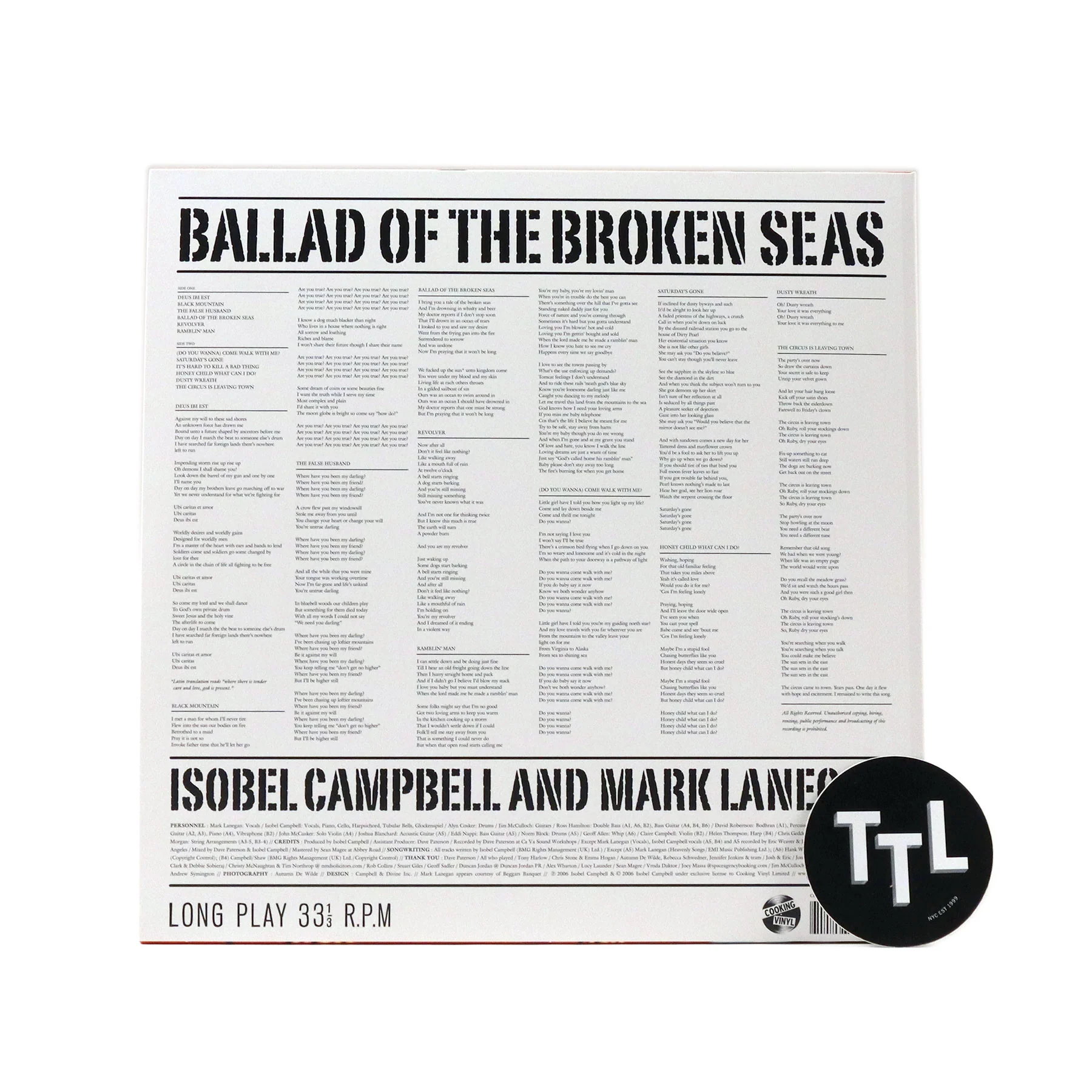 Isobel Campbell & Mark Lanegan: Ballad of The Broken Seas (180g) Vinyl LP - Image 2