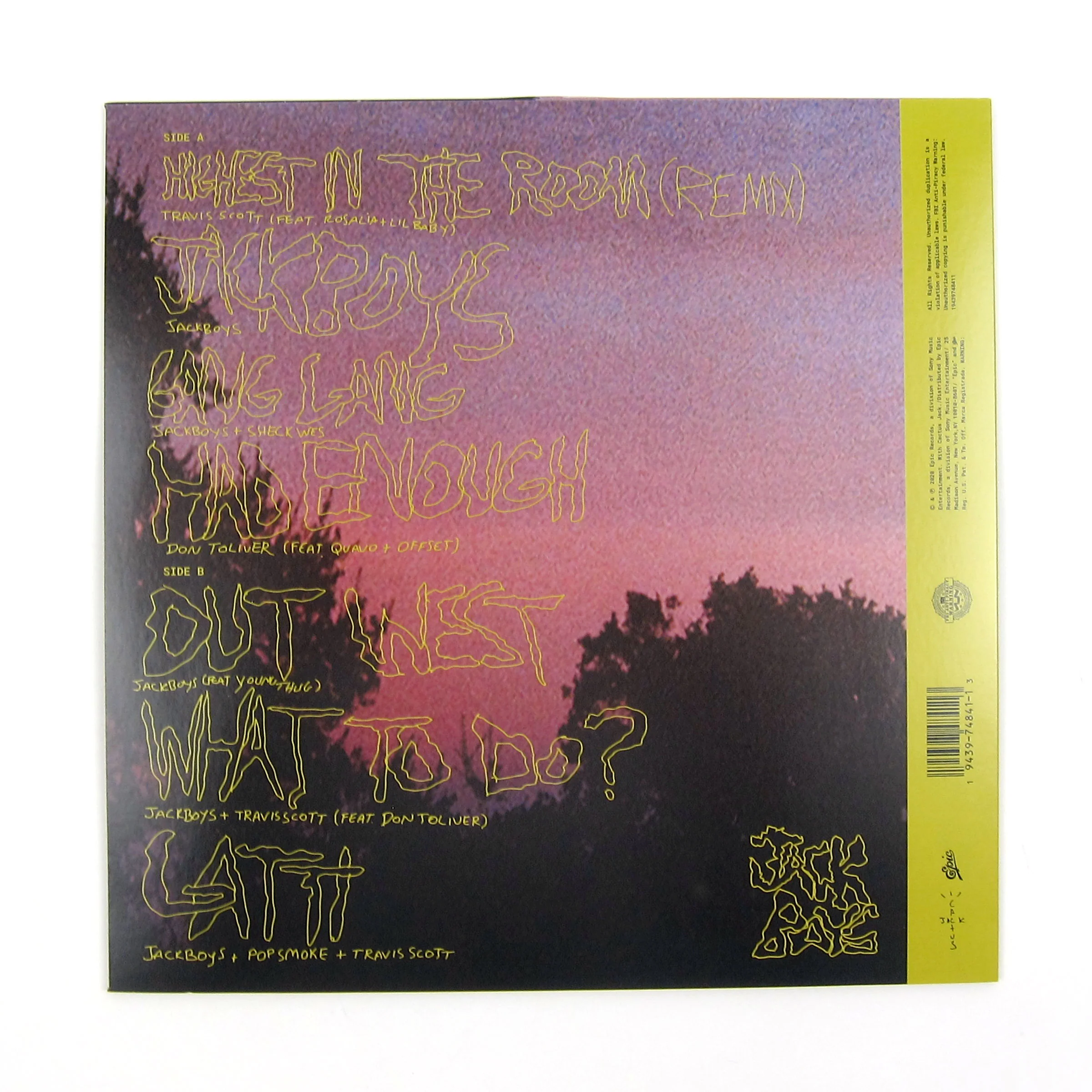 JACKBOYS: JACKBOYS (Travis Scott, Sheck Wes, Don Toliver) Vinyl LP - Image 3