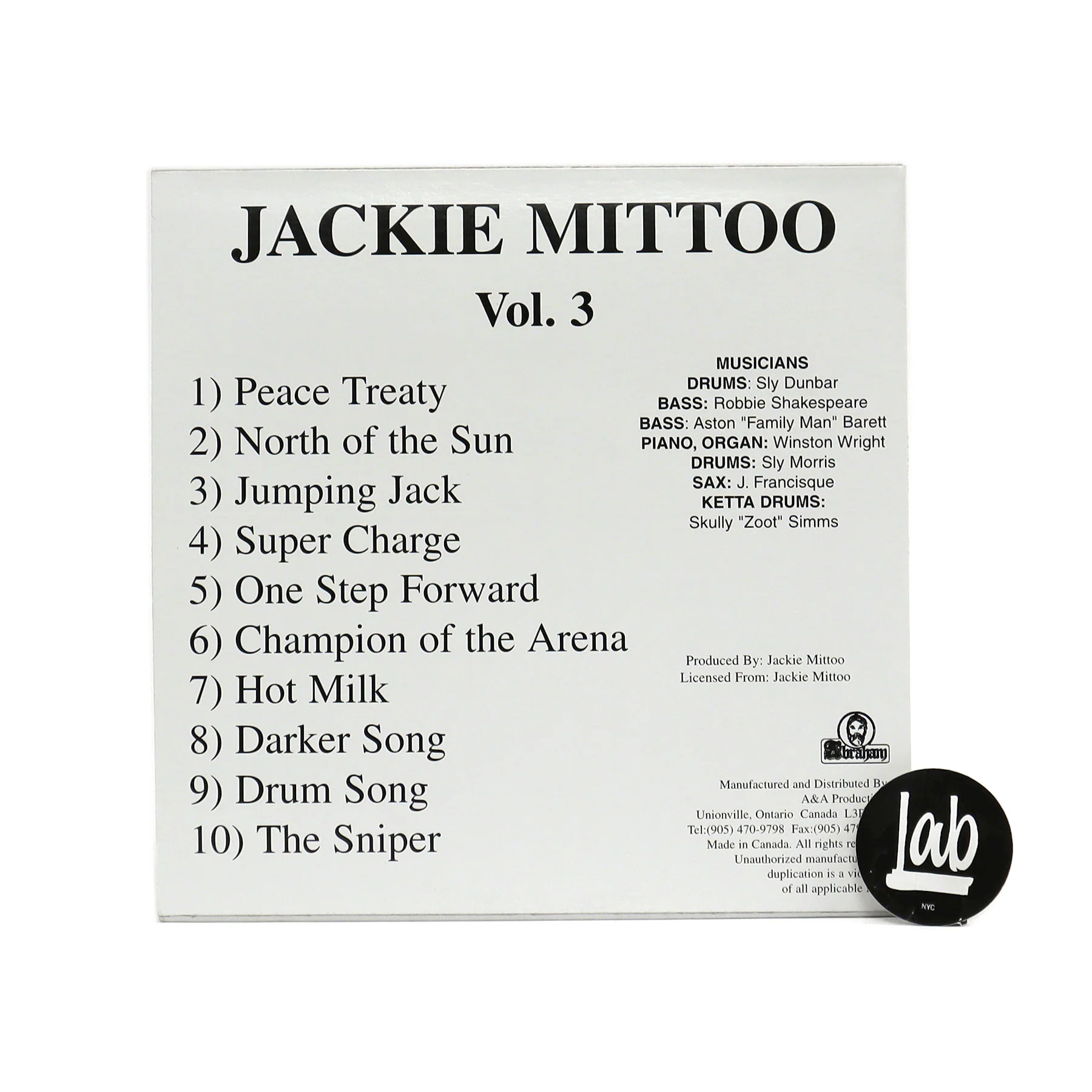 Jackie Mittoo: Show Case Volume 3 Vinyl LP - Image 3