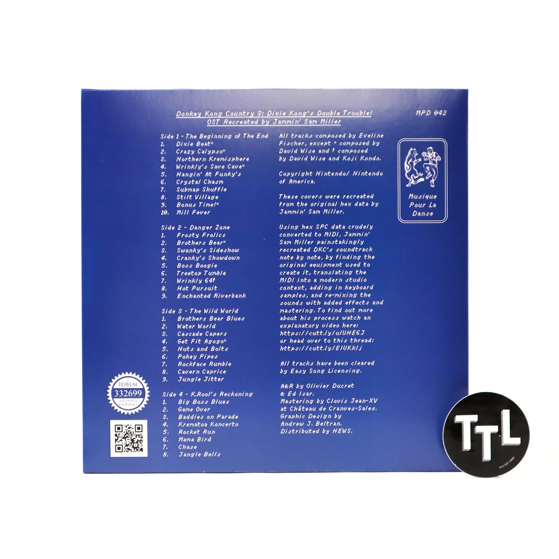 Jammin' Sam Miller: Donkey Kong Country 3 Recreated (Colored Vinyl) Vinyl 2LP - Image 3