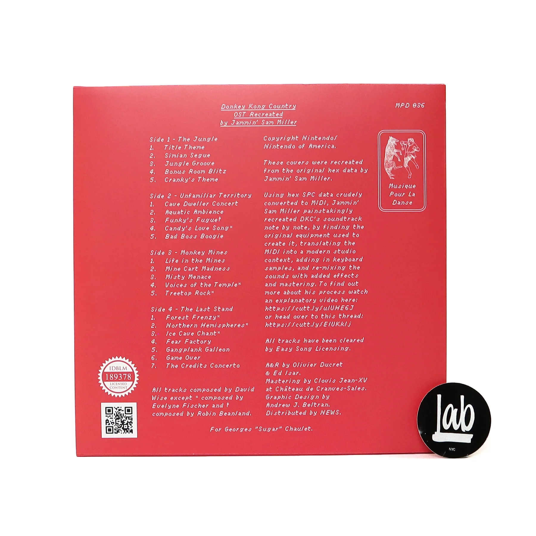 Jammin' Sam Miller: Donkey Kong Country Recreated (Colored Vinyl) Vinyl 2LP - Image 3