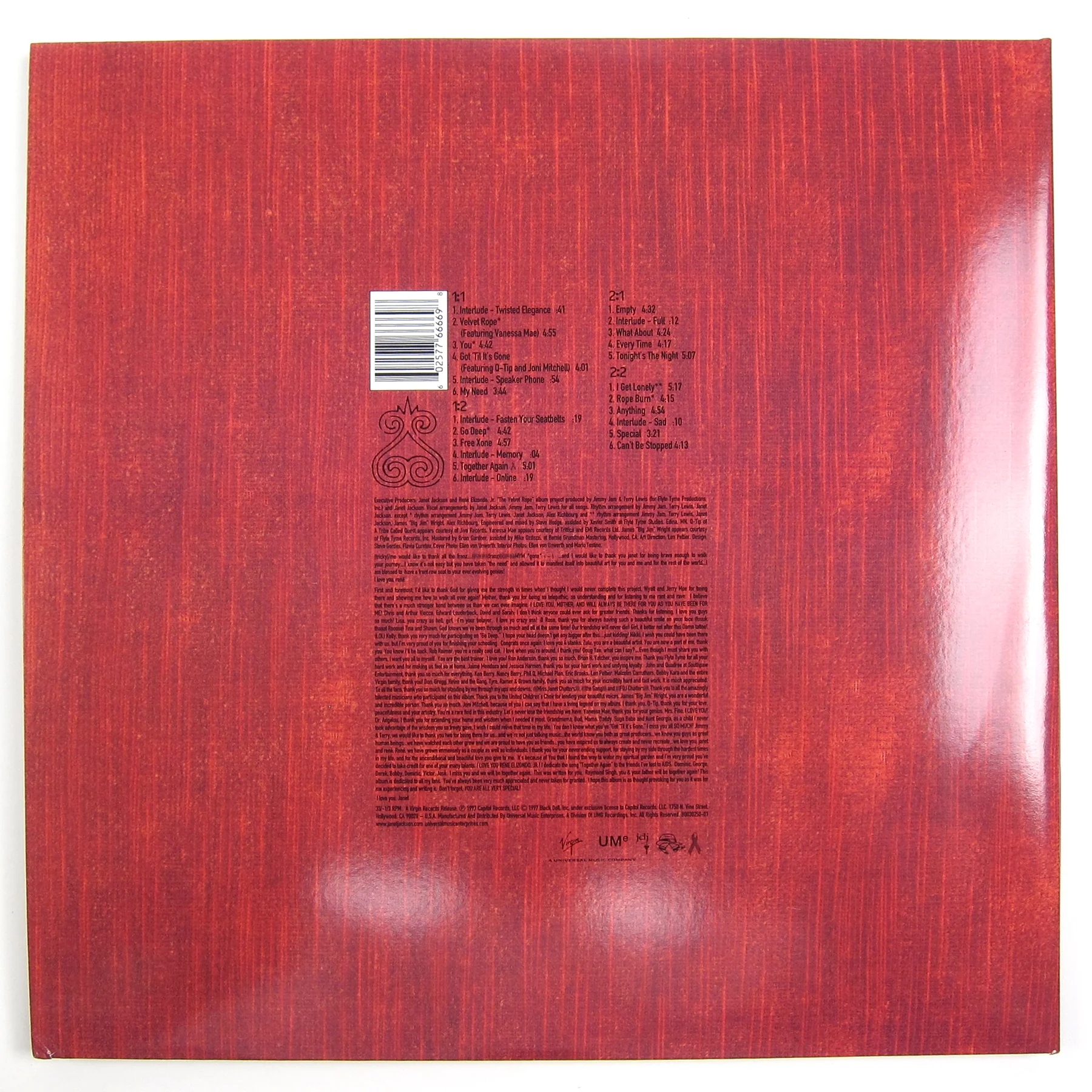 Janet Jackson: The Velvet Rope Vinyl 2LP - Image 3