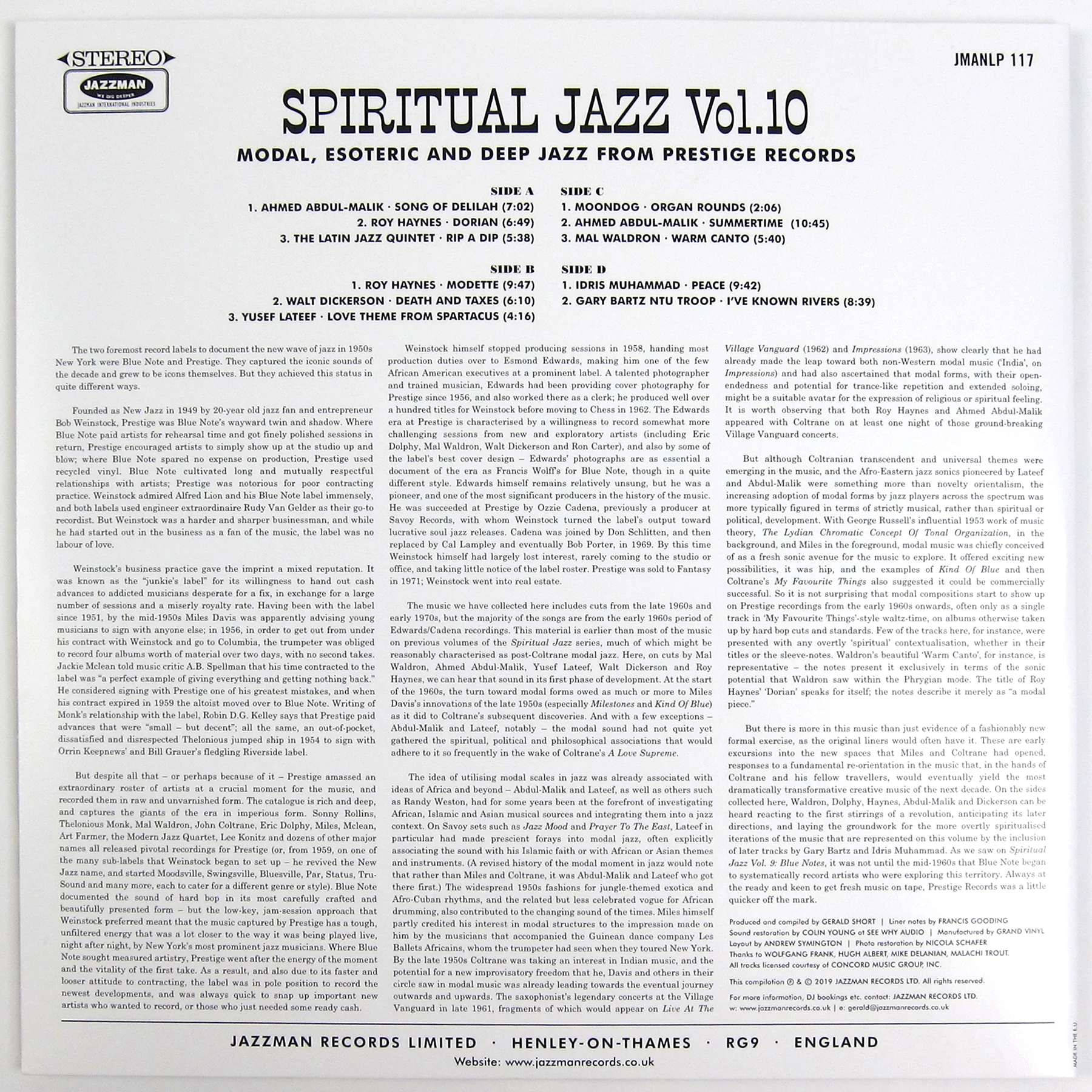 Jazzman: Spiritual Jazz Vol.10 - Prestige Vinyl 2LP - Image 3