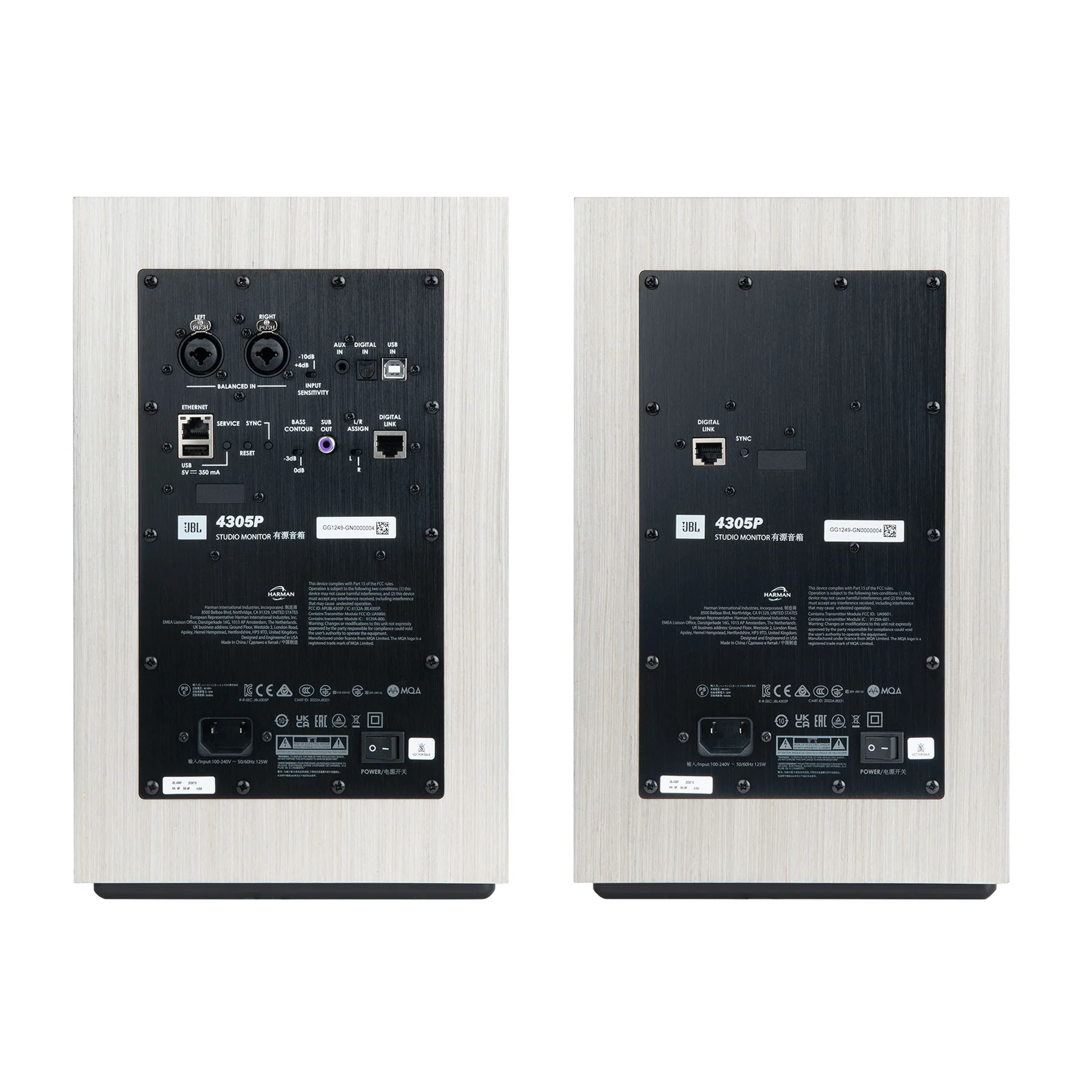 JBL: 4305P Powered Bookshelf Speakers w/ Streaming - Pair / White - Image 4