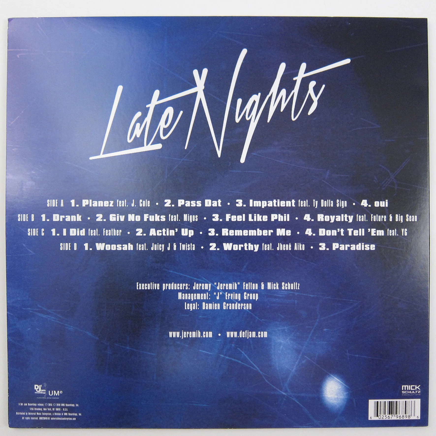 Jeremih: Late Nights - The Album (Colored Vinyl) Vinyl 2LP - Image 3