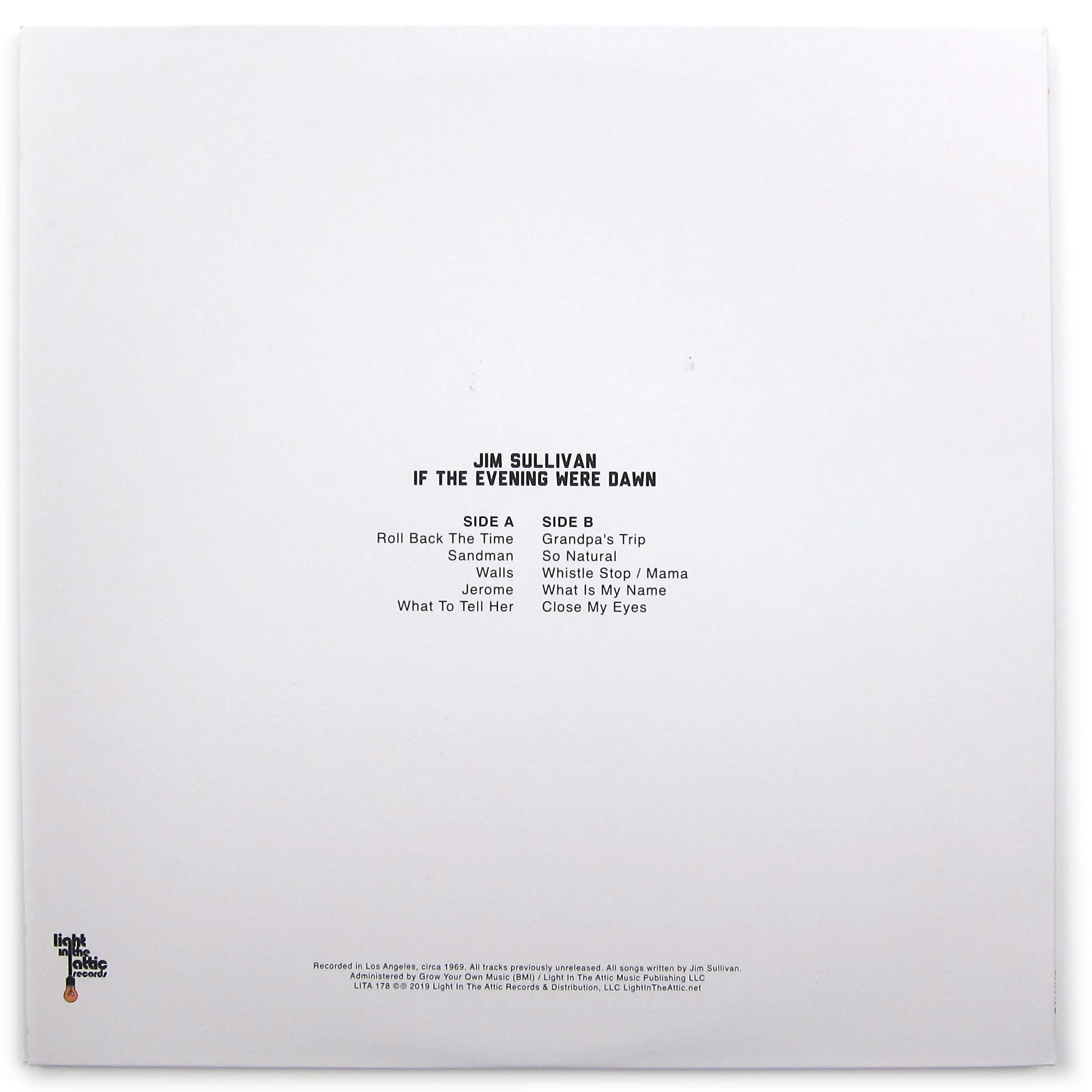 Jim Sullivan: If The Evening Were Dawn (Colored Vinyl) Vinyl LP - Image 3